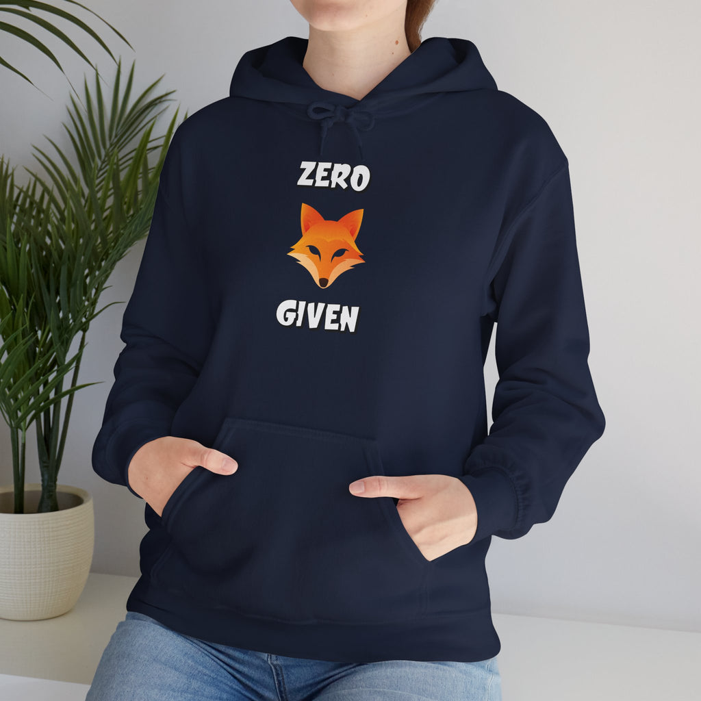 🦊Zero Fox Given Hoodie | Funny animal Pun Sarcastic Hoodie| Dark Humor Streetwear | Unisex Heavy Blend