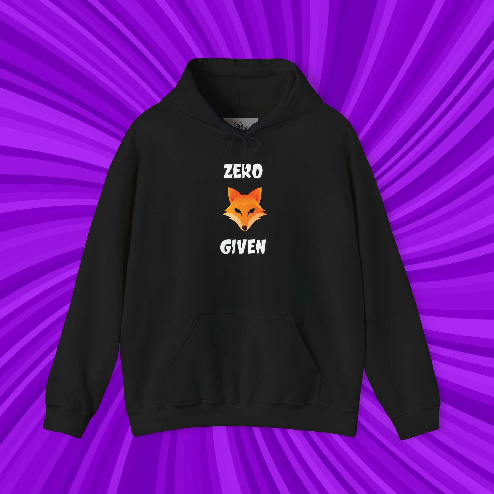 🦊Zero Fox Given Hoodie | Funny animal Pun Sarcastic Hoodie| Dark Humor Streetwear | Unisex Heavy Blend