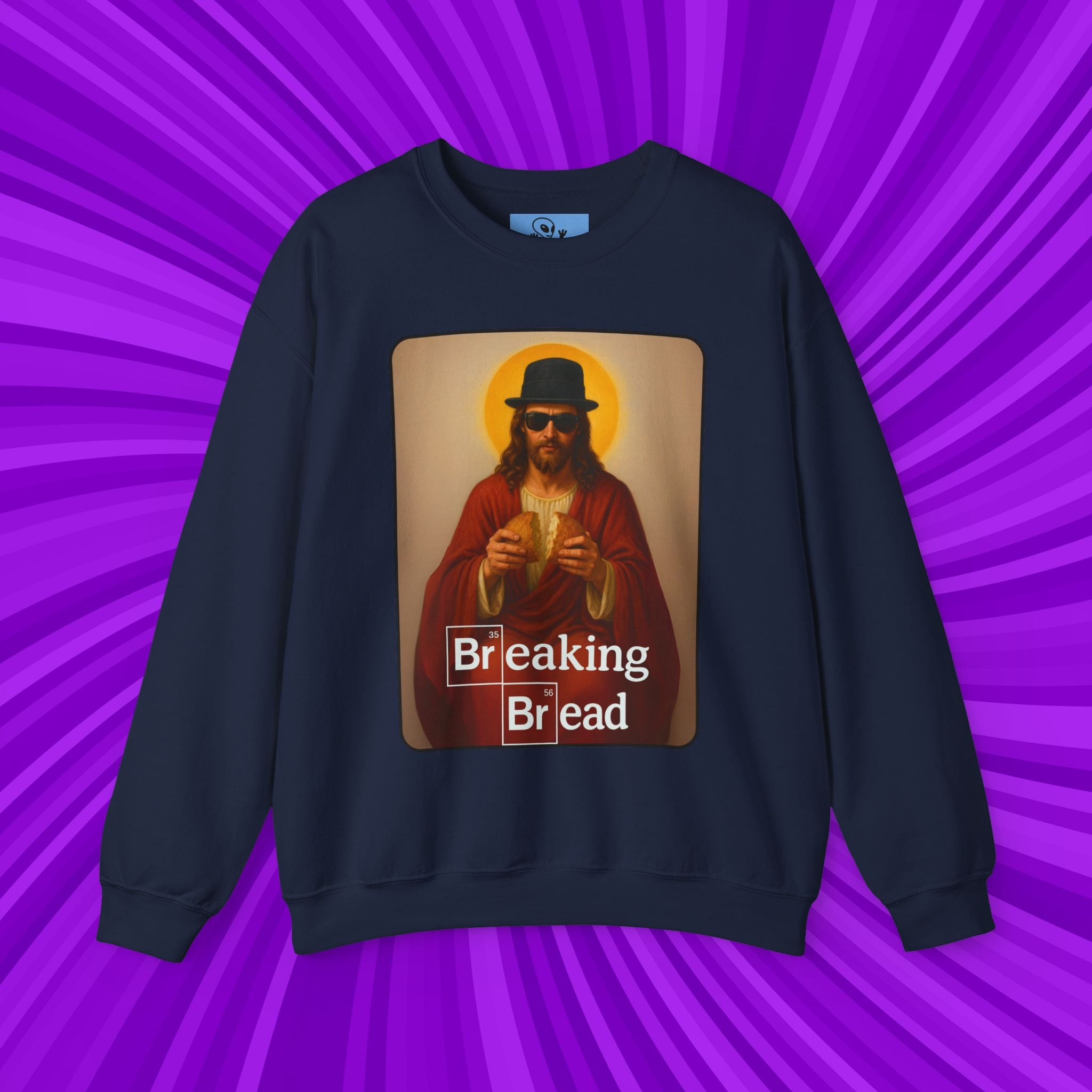 Breaking Bread Sweatshirt | Unisex Heavy Blend | Funny Meme Crewneck, Parody Streetwear