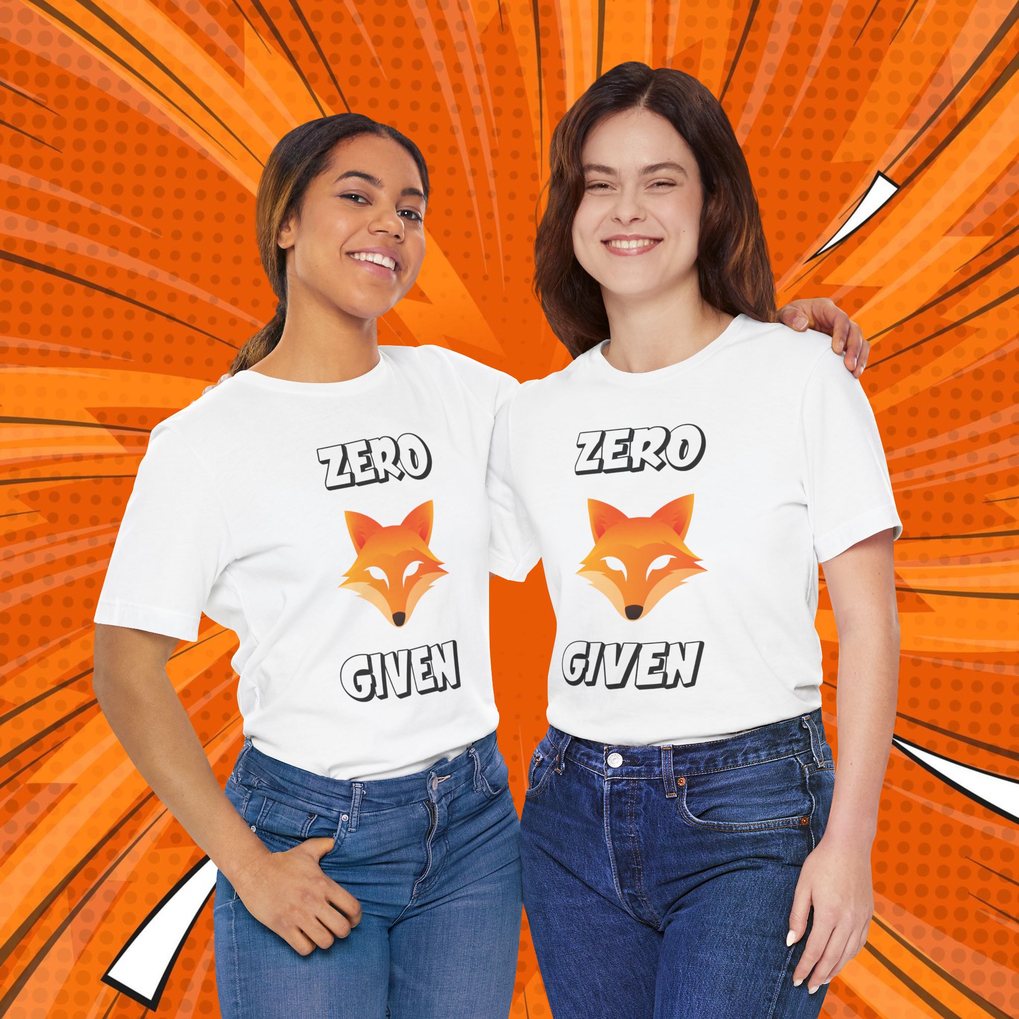 "Zero Fox Given" 🦊Funny Fox Unisex Tee, Casual Shirt, Funny T-Shirt, Nature Lovers & dark humor mix