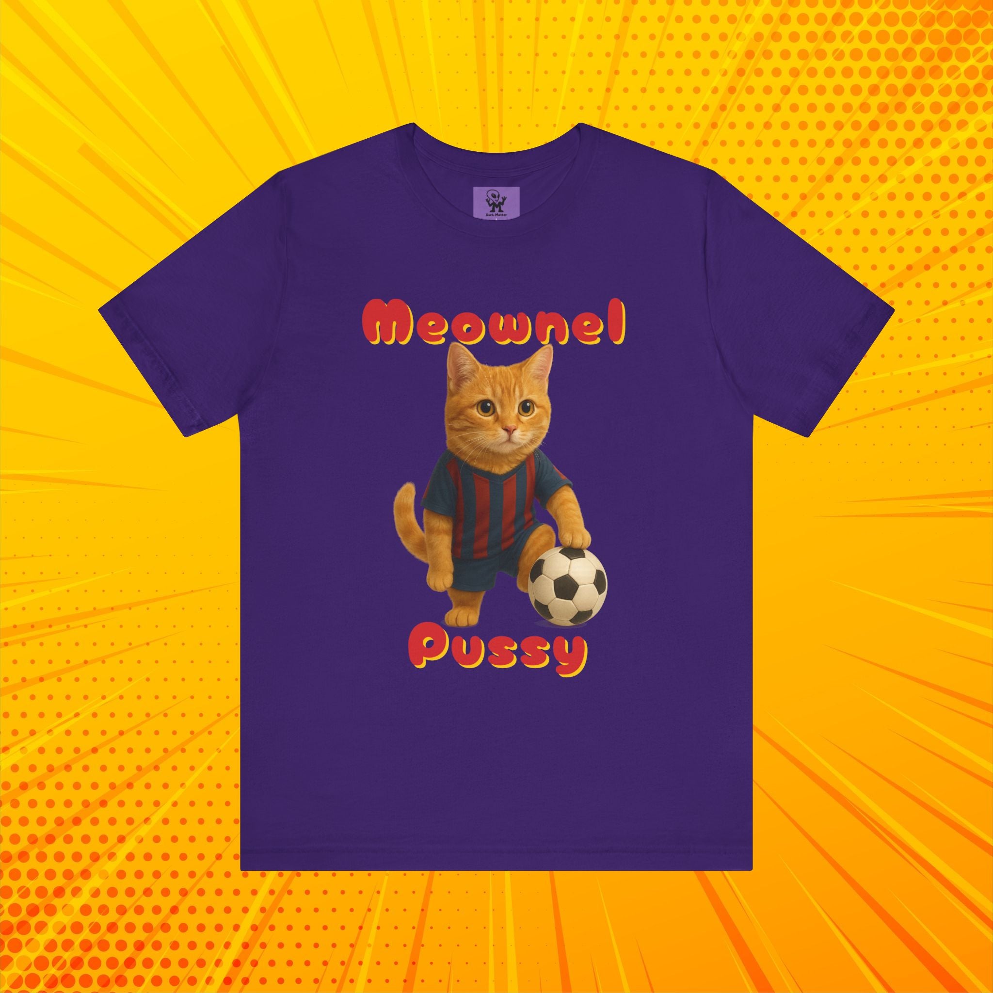 Meownel Pussy T-Shirt – Funny Cat Pun Soccer Parody Unisex Streetwear