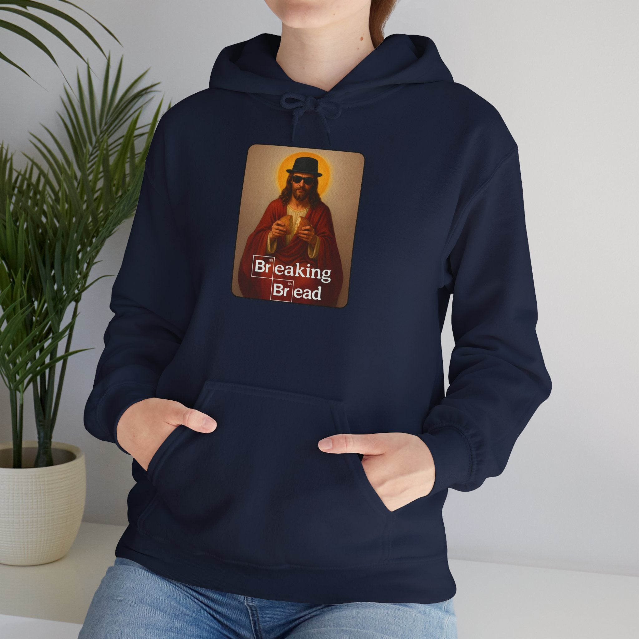 Breaking Bread Hoodie | Funny Jesus Parody | Dark Humor Streetwear | Unisex Heavy Blend