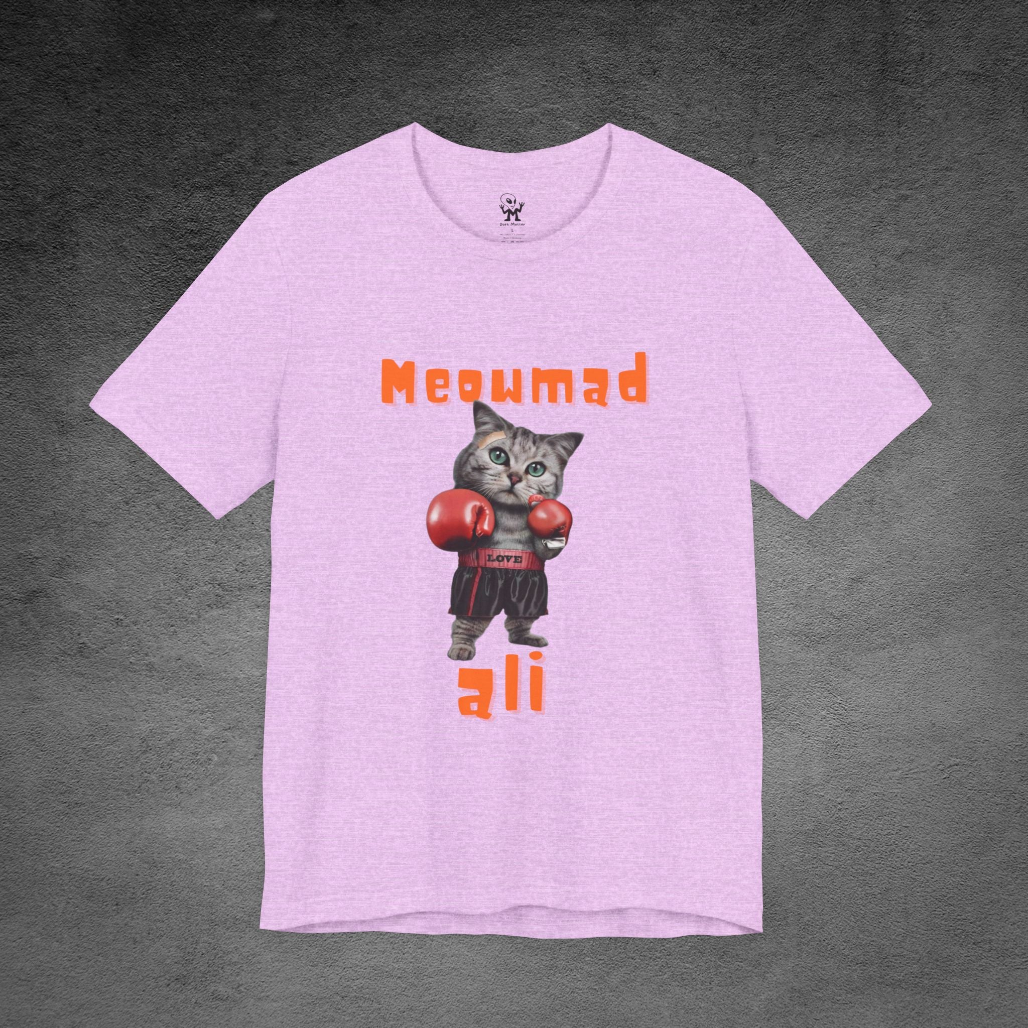 Meowmad Ali Cat Boxing T‑Shirt - Funny Cat Pun Boxing Tee for Cat Lovers, boxing humor, Animal puns
