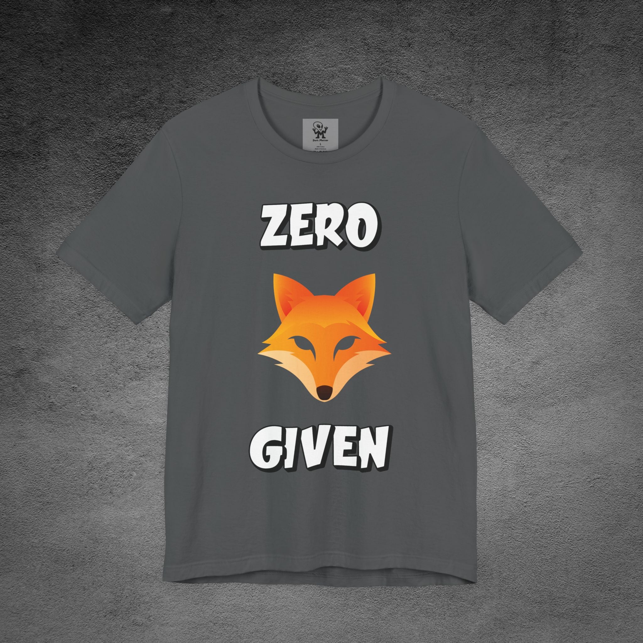 "Zero Fox Given" 🦊Funny Fox Unisex Tee, Casual Shirt, Funny T-Shirt, Nature Lovers & dark humor mix