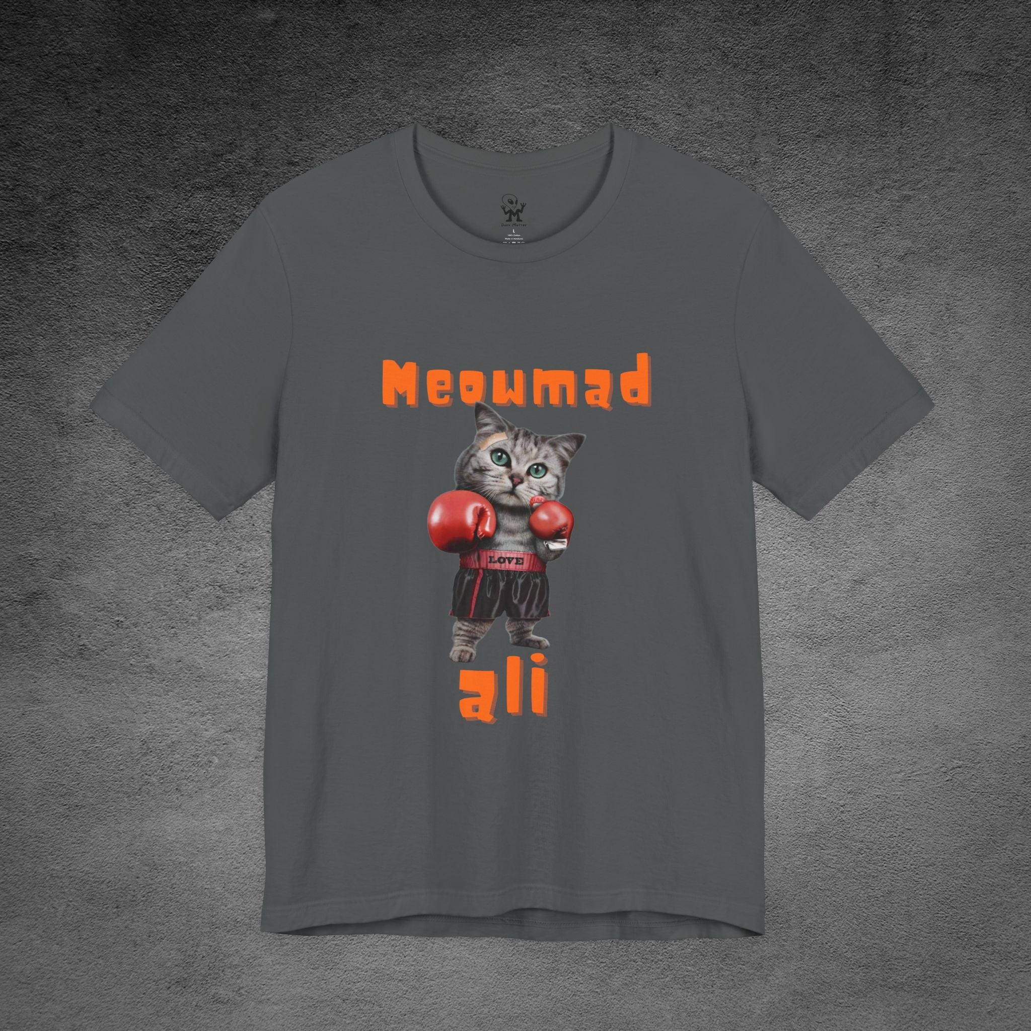 Meowmad Ali Cat Boxing T‑Shirt - Funny Cat Pun Boxing Tee for Cat Lovers, boxing humor, Animal puns