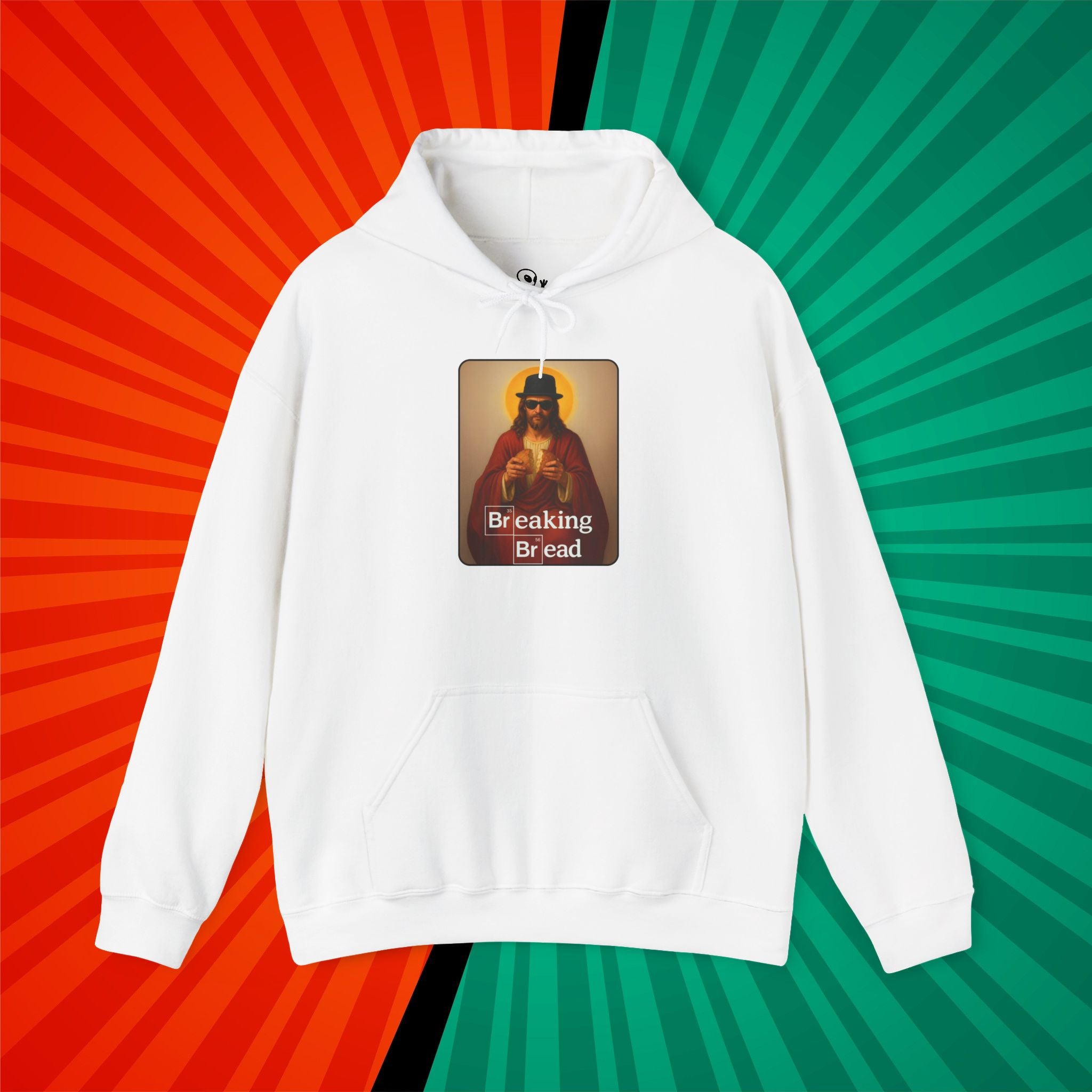 Breaking Bread Hoodie | Funny Jesus Parody | Dark Humor Streetwear | Unisex Heavy Blend