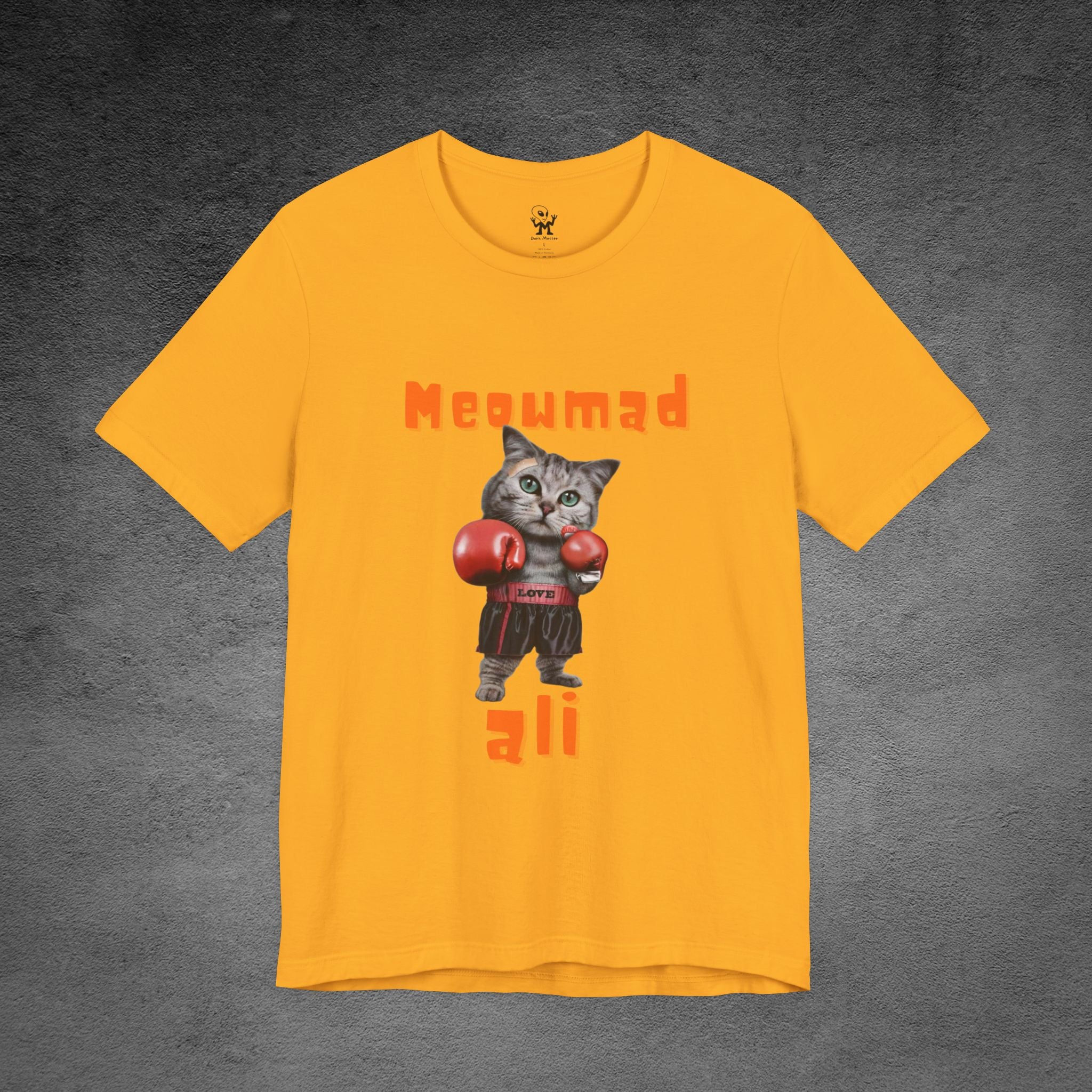 Meowmad Ali Cat Boxing T‑Shirt - Funny Cat Pun Boxing Tee for Cat Lovers, boxing humor, Animal puns