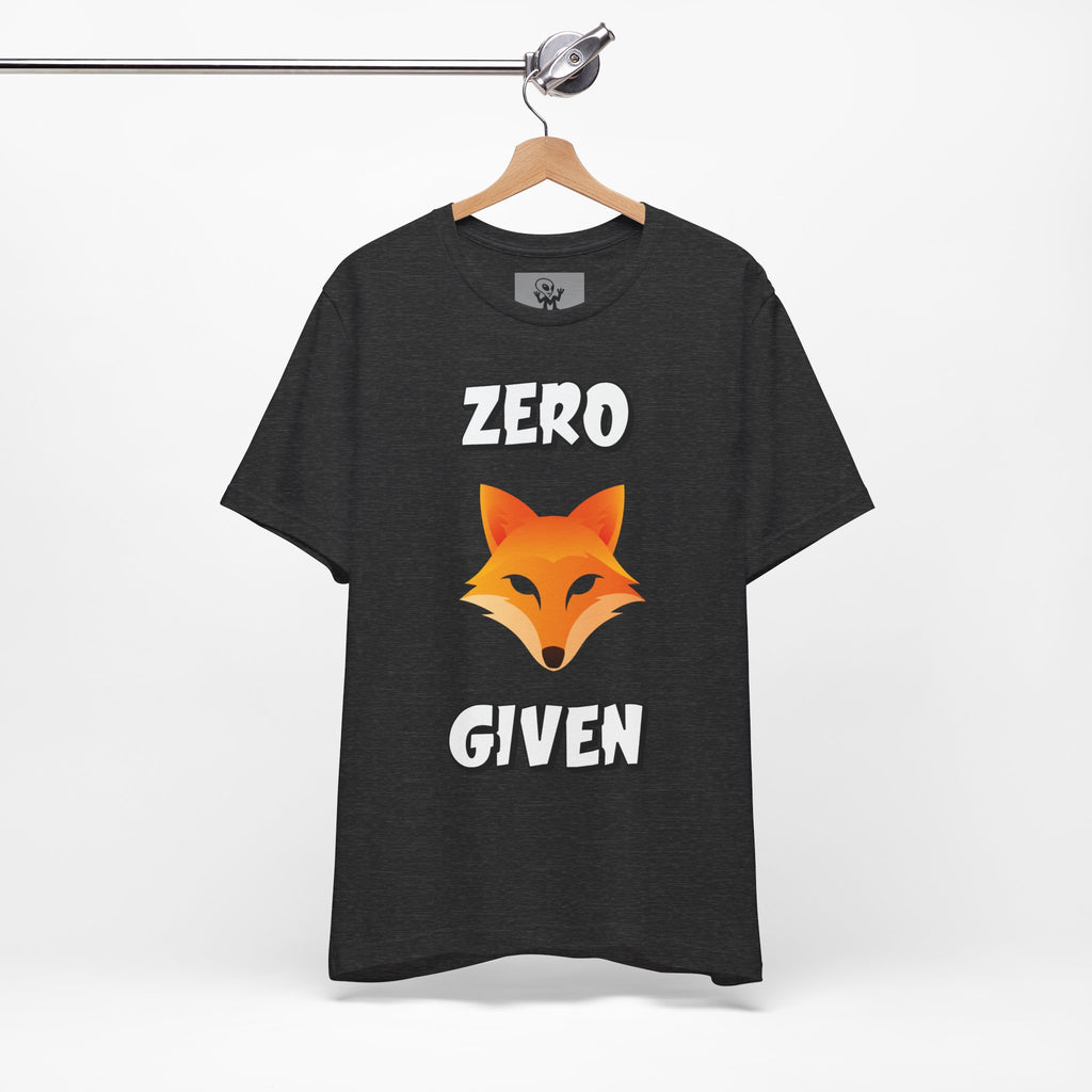 "Zero Fox Given" 🦊Funny Fox Unisex Tee, Casual Shirt, Funny T-Shirt, Nature Lovers & dark humor mix