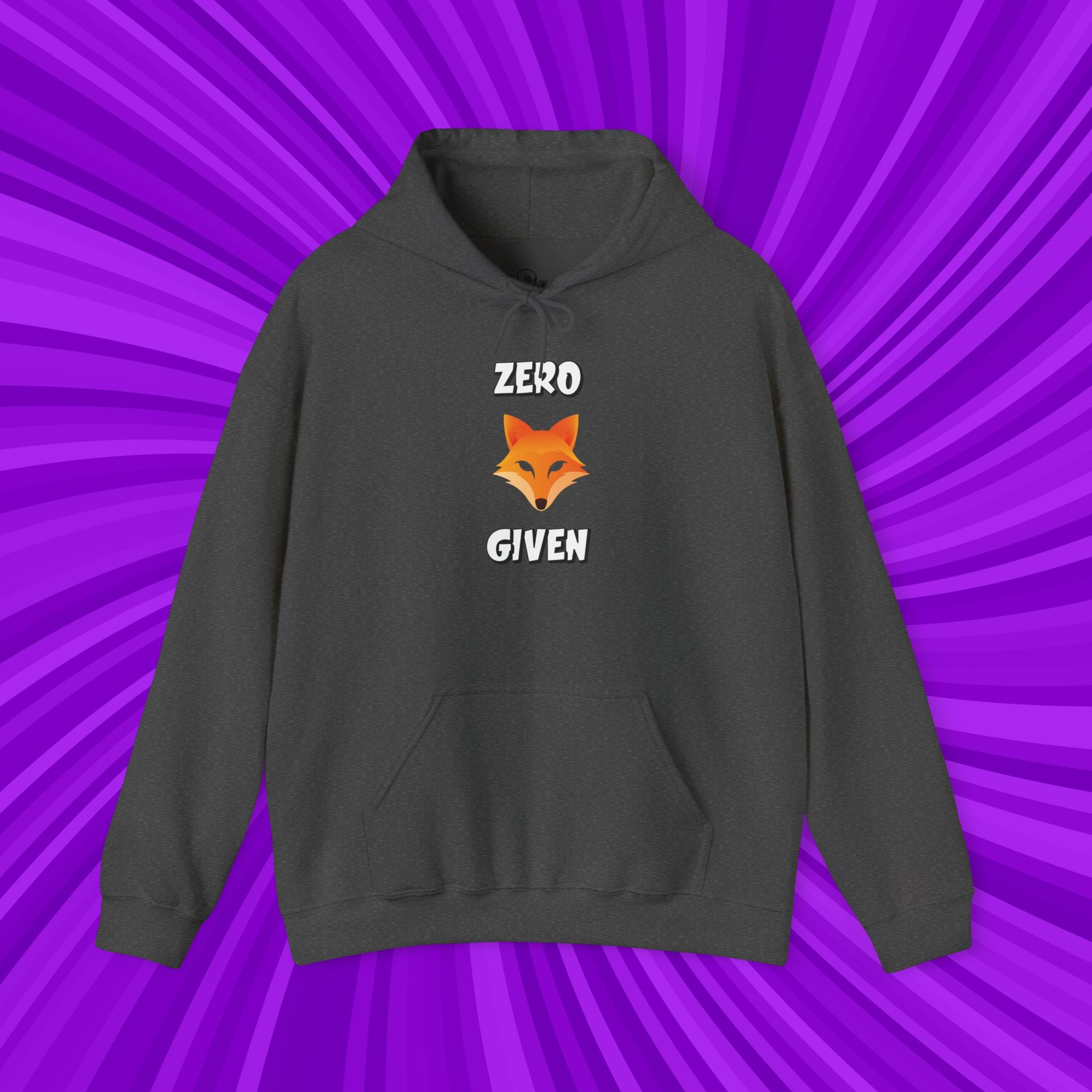 🦊Zero Fox Given Hoodie | Funny animal Pun Sarcastic Hoodie| Dark Humor Streetwear | Unisex Heavy Blend