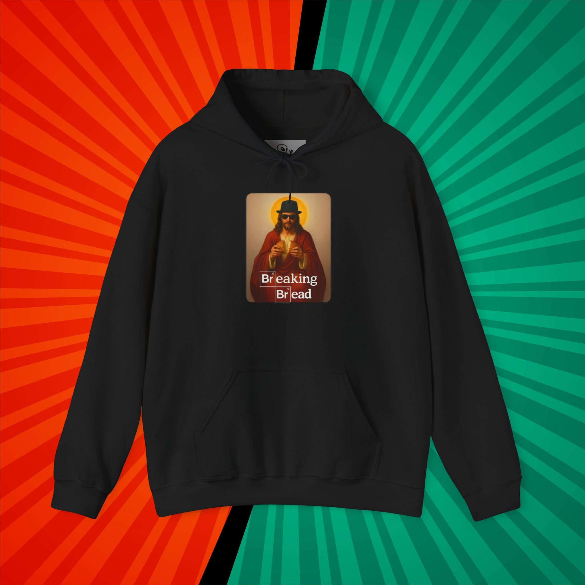 Breaking Bread Hoodie | Funny Jesus Parody | Dark Humor Streetwear | Unisex Heavy Blend