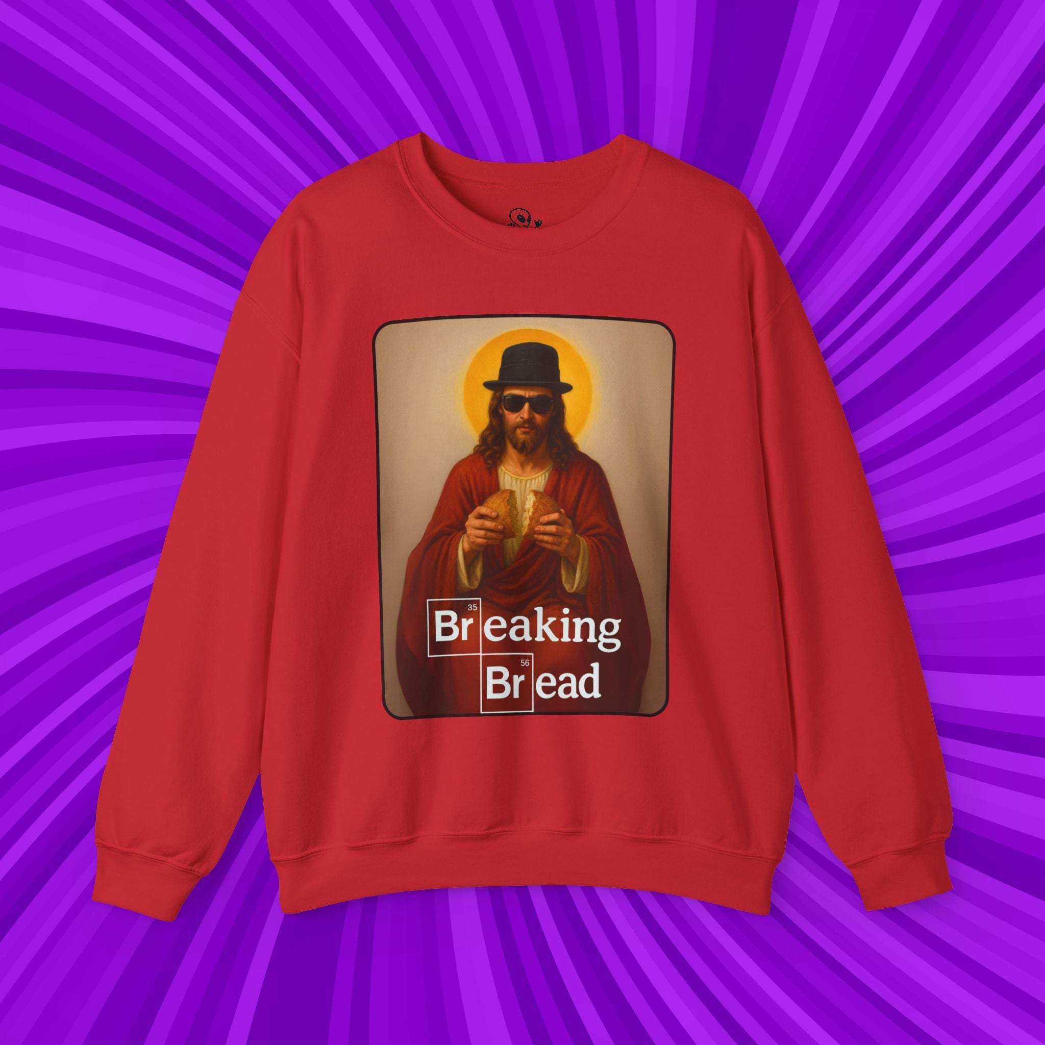 Breaking Bread Sweatshirt | Unisex Heavy Blend | Funny Meme Crewneck, Parody Streetwear