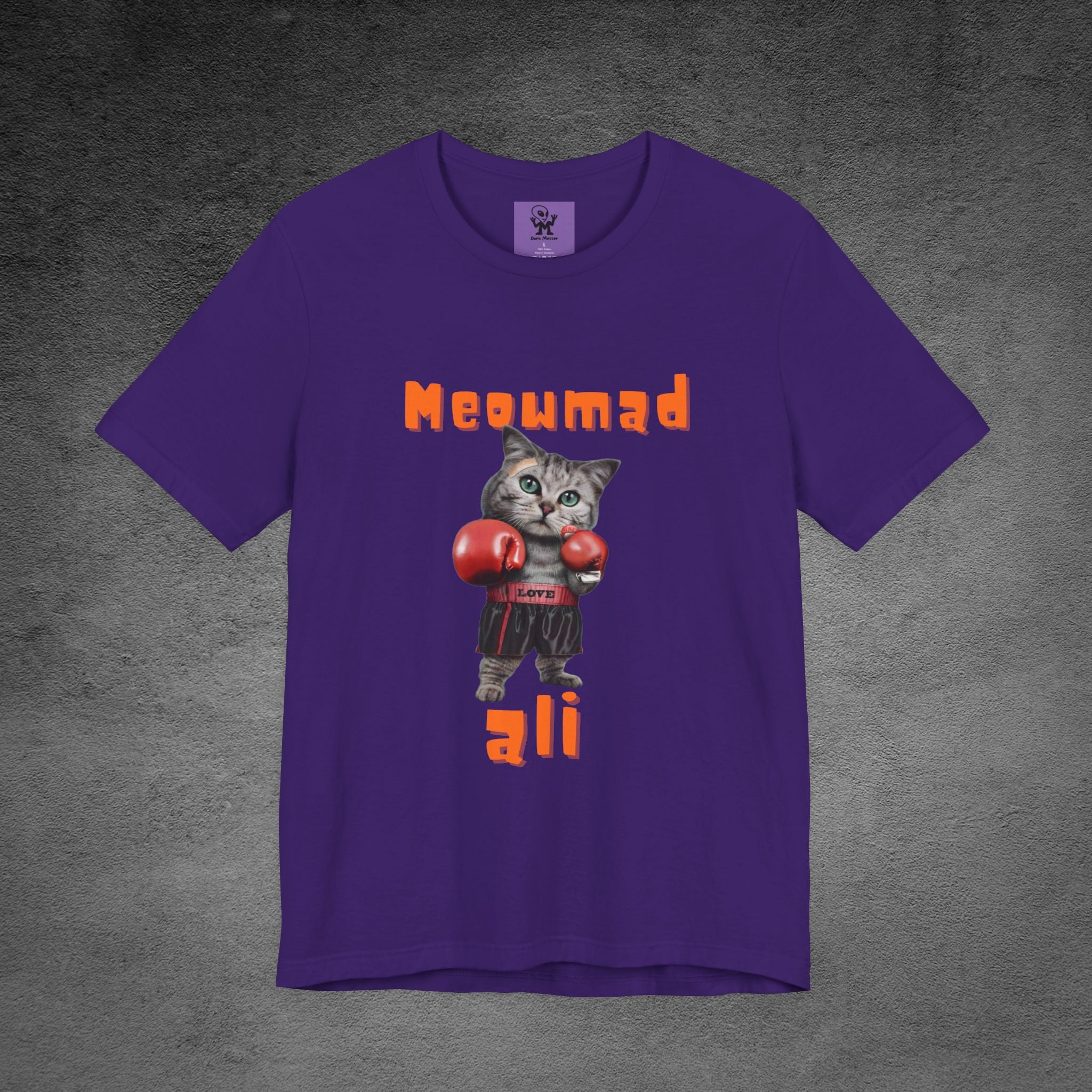 Meowmad Ali Cat Boxing T‑Shirt - Funny Cat Pun Boxing Tee for Cat Lovers, boxing humor, Animal puns
