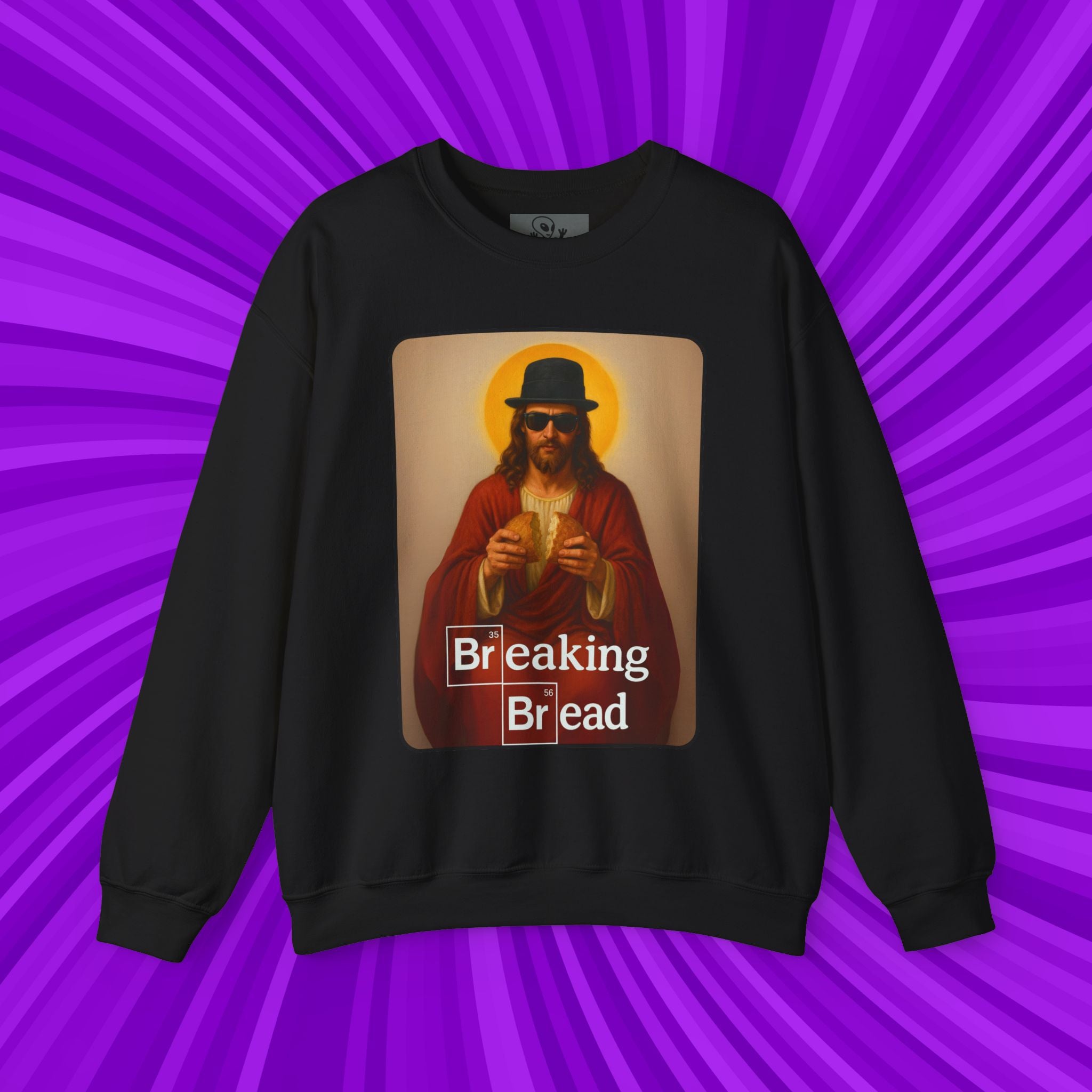 Breaking Bread Sweatshirt | Unisex Heavy Blend | Funny Meme Crewneck, Parody Streetwear