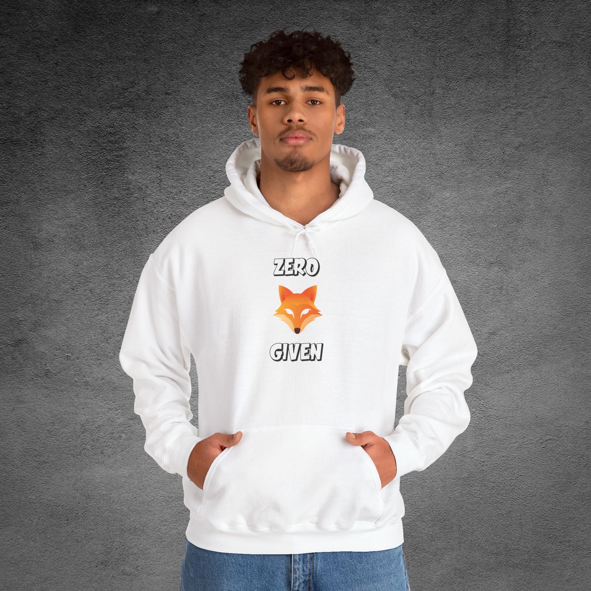 🦊Zero Fox Given Hoodie | Funny animal Pun Sarcastic Hoodie| Dark Humor Streetwear | Unisex Heavy Blend