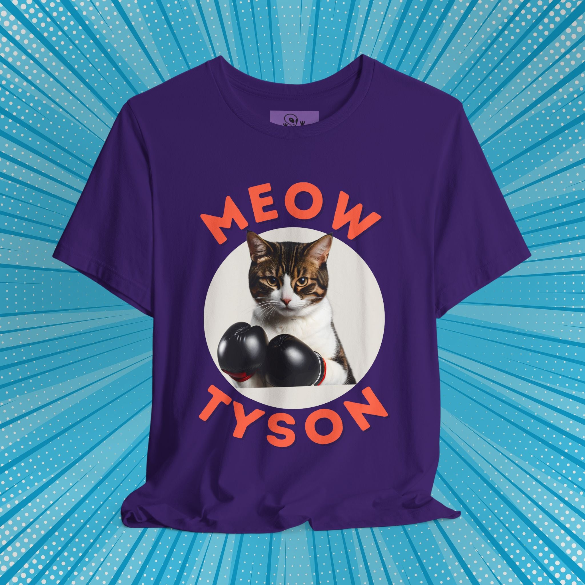 Meow Tyson T-shirt – Funny Cat Boxing Pun Graphic Tee
