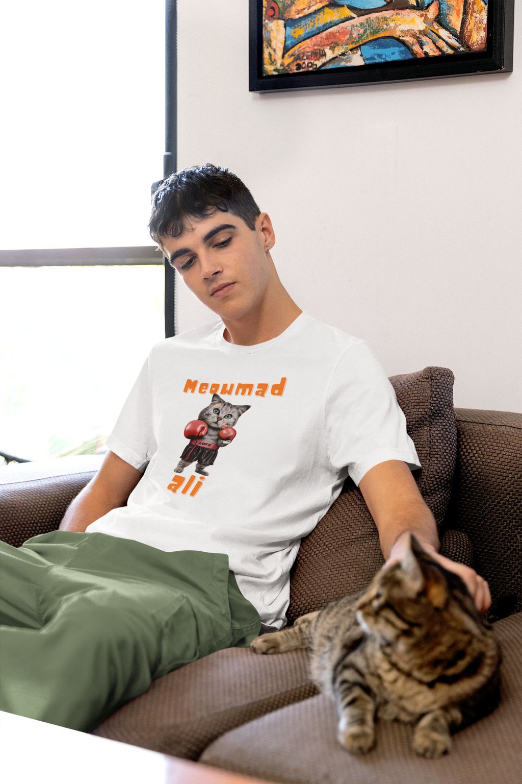 Meowmad Ali T-shirt – Funny Cat Boxing Pun Graphic Tee