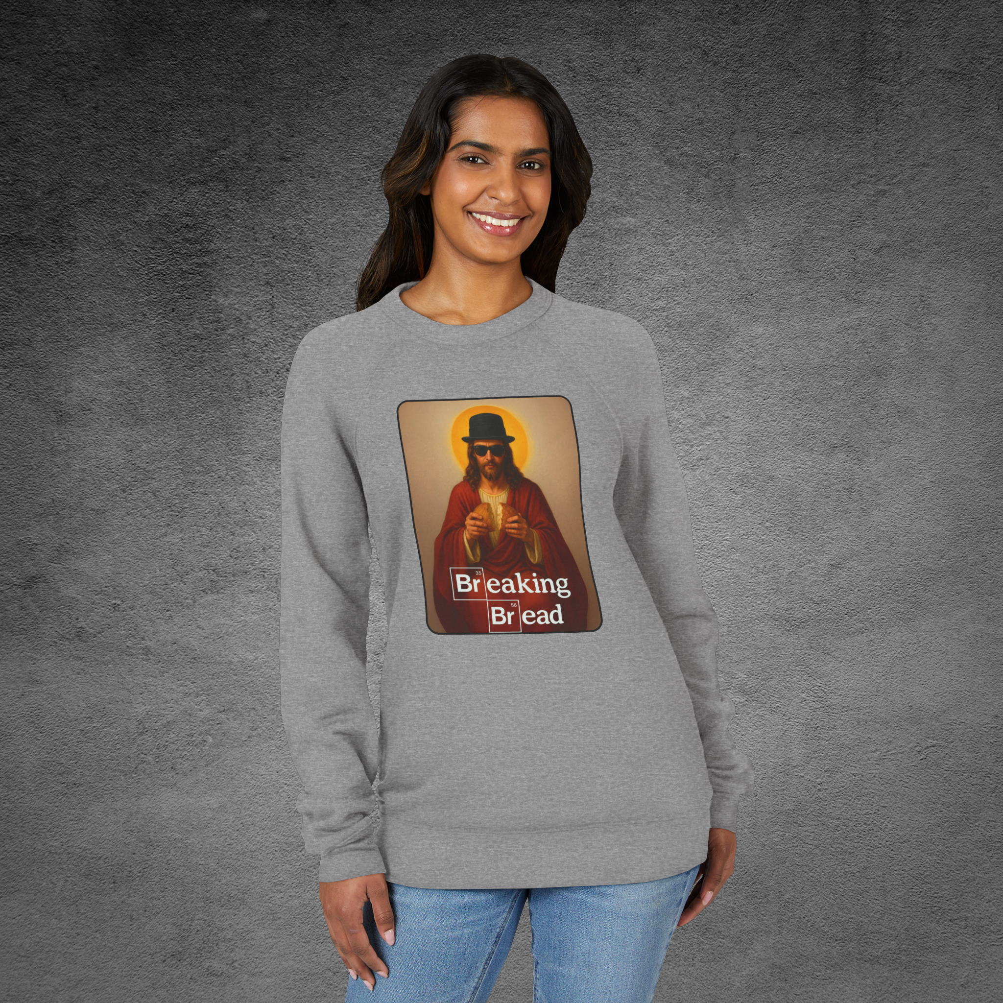 Breaking Bread Sweatshirt | Unisex Heavy Blend | Funny Meme Crewneck, Parody Streetwear