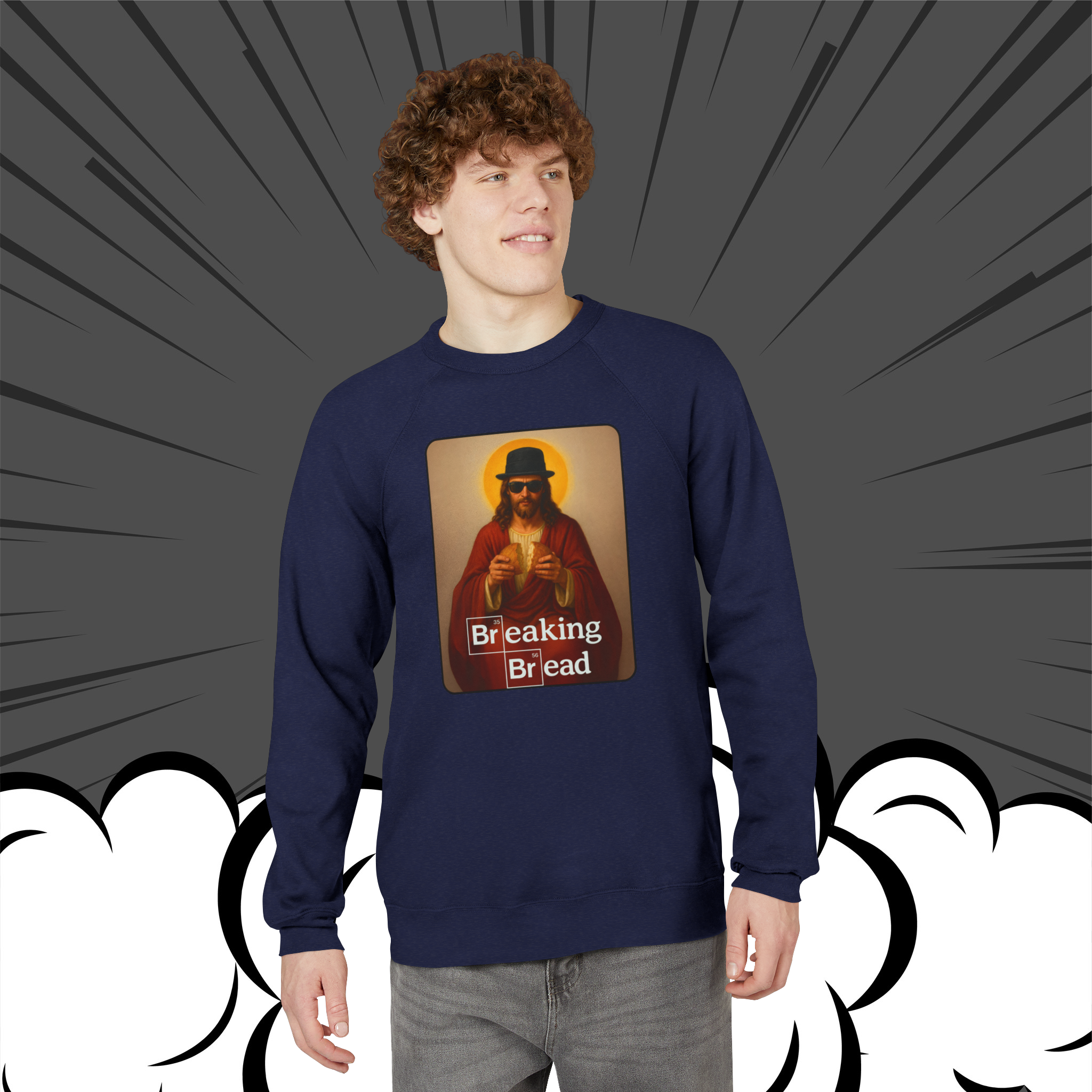 Breaking Bread Sweatshirt | Unisex Heavy Blend | Funny Meme Crewneck, Parody Streetwear