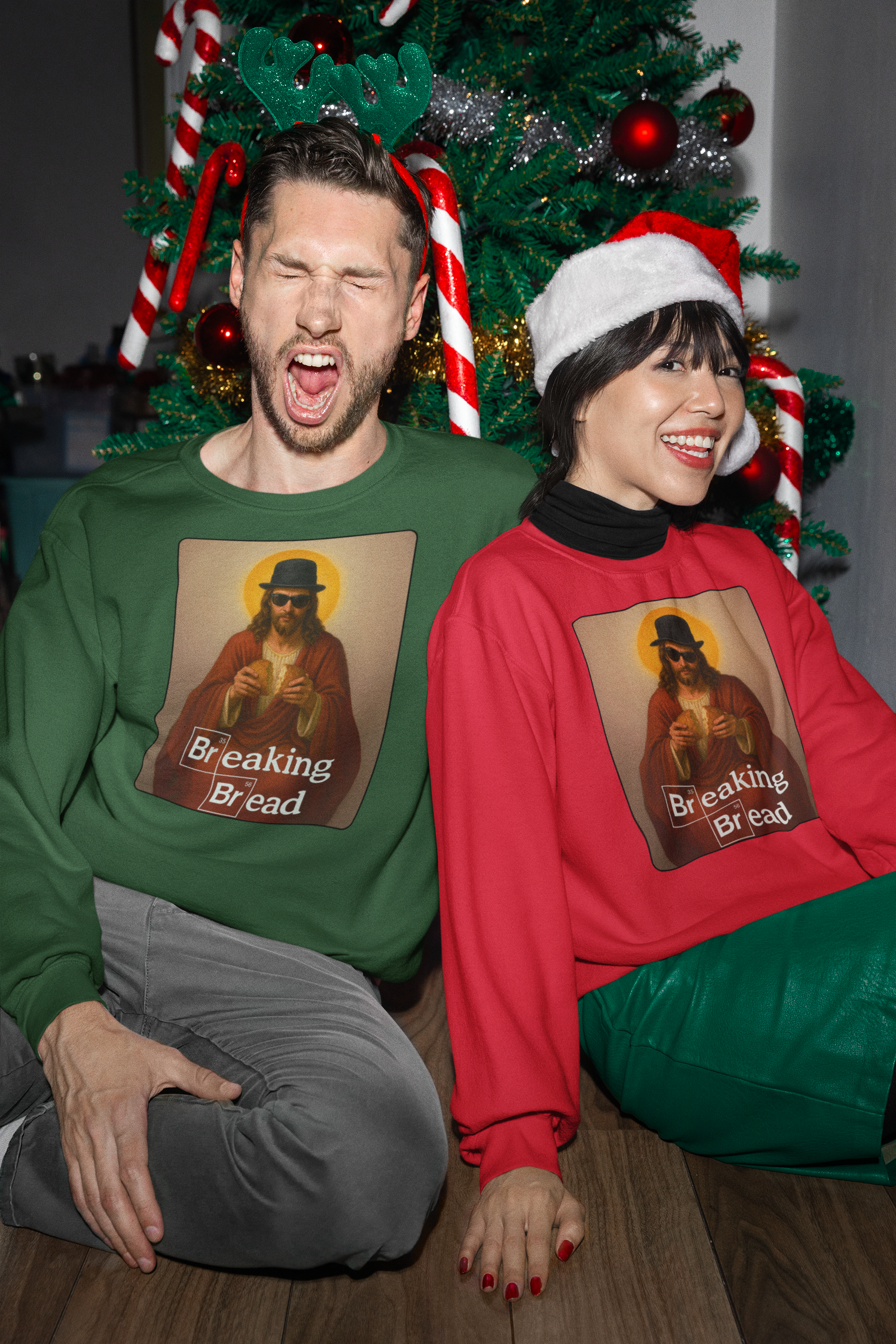 Breaking Bread Sweatshirt | Unisex Heavy Blend | Funny Meme Crewneck, Parody Streetwear