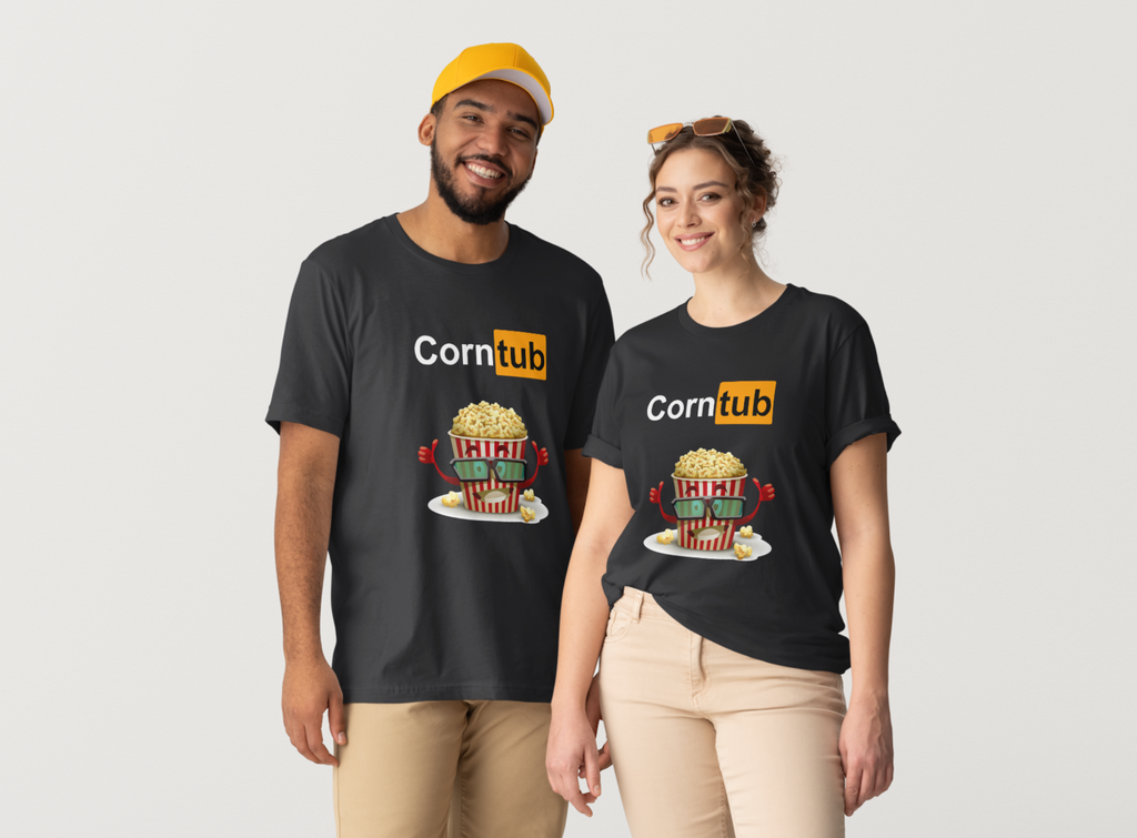 Corn Tub -Dark humor Unisex tee, Best to gift your friends who have messed up humor, or wear it yourself for a group movie night