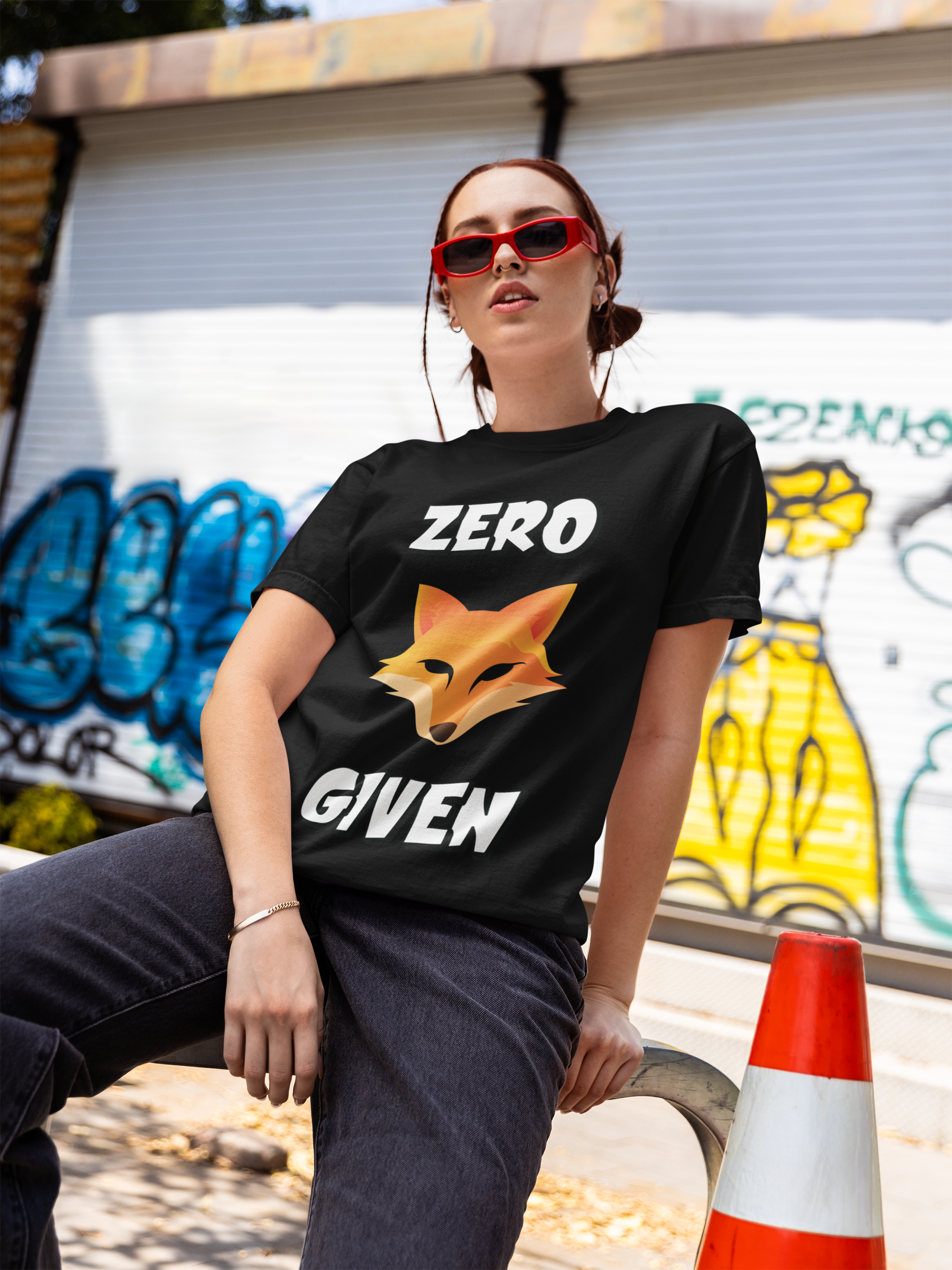 "Zero Fox Given" 🦊Funny Fox Unisex Tee, Casual Shirt, Funny T-Shirt, Nature Lovers & dark humor mix
