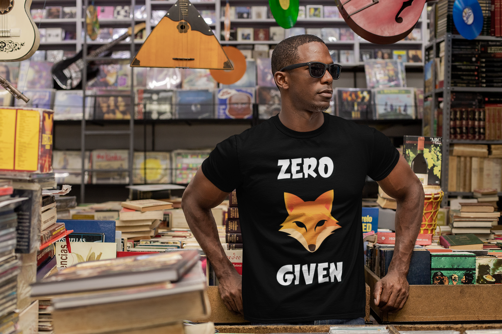 "Zero Fox Given" 🦊Funny Fox Unisex Tee, Casual Shirt, Funny T-Shirt, Nature Lovers & dark humor mix