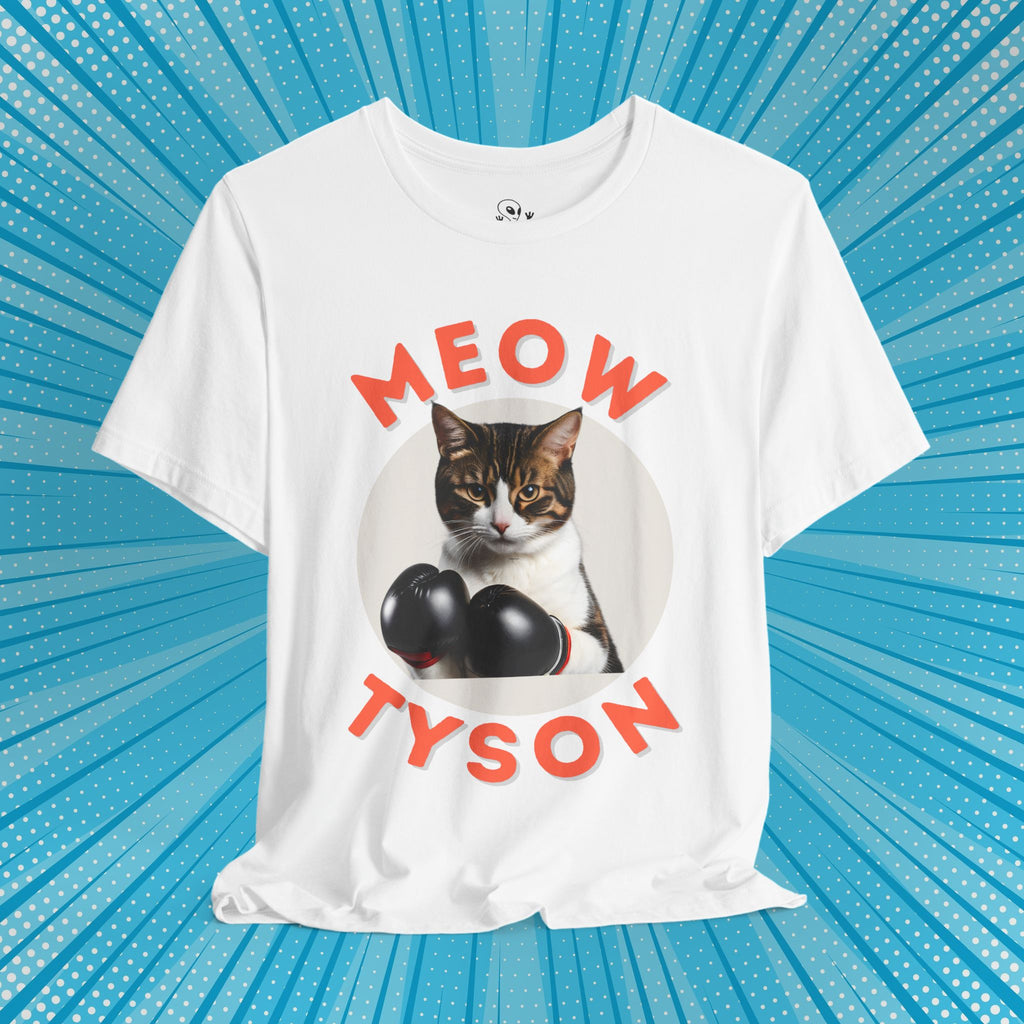 Meow Tyson T-shirt – Funny Cat Boxing Pun Graphic Tee