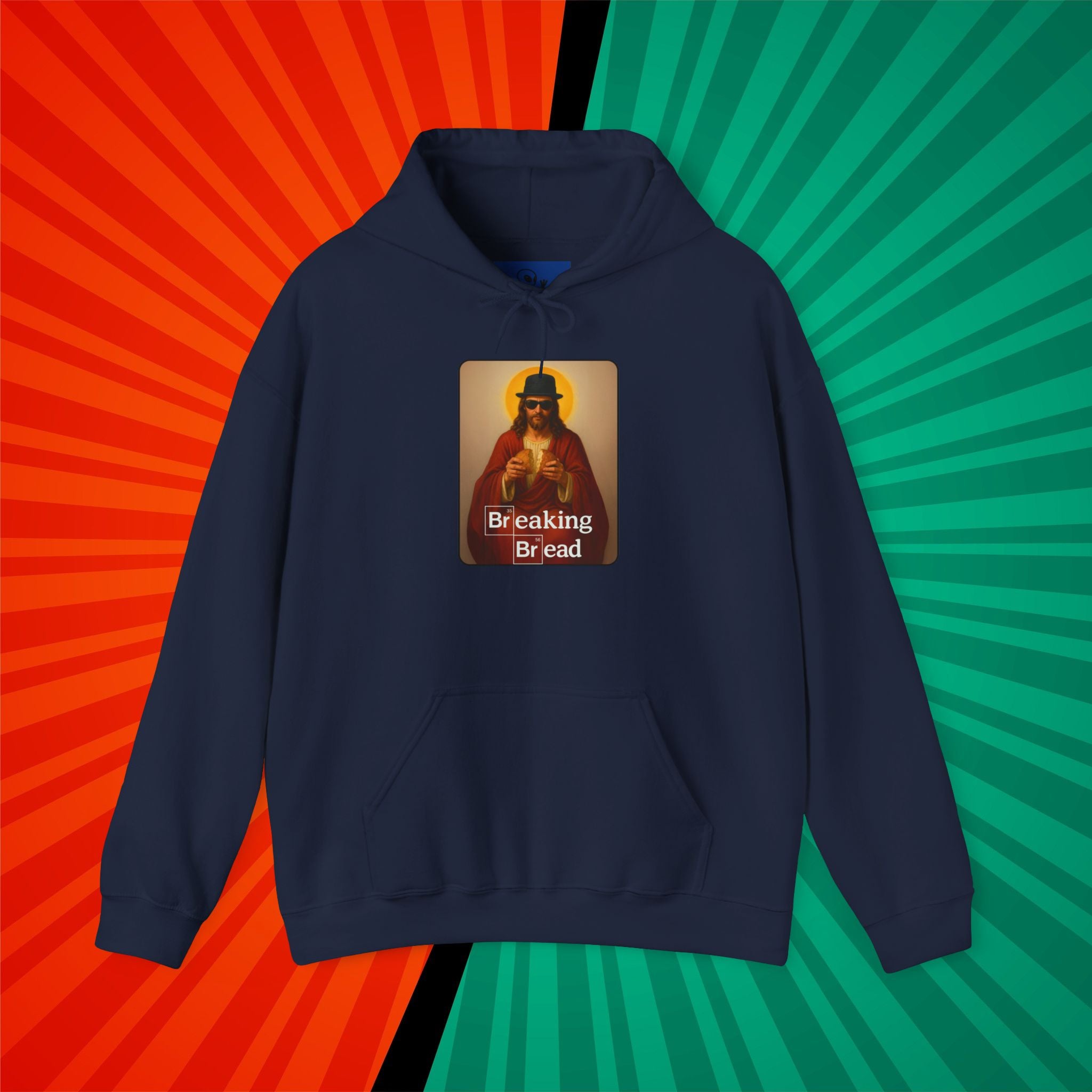 Breaking Bread Hoodie | Funny Jesus Parody | Dark Humor Streetwear | Unisex Heavy Blend