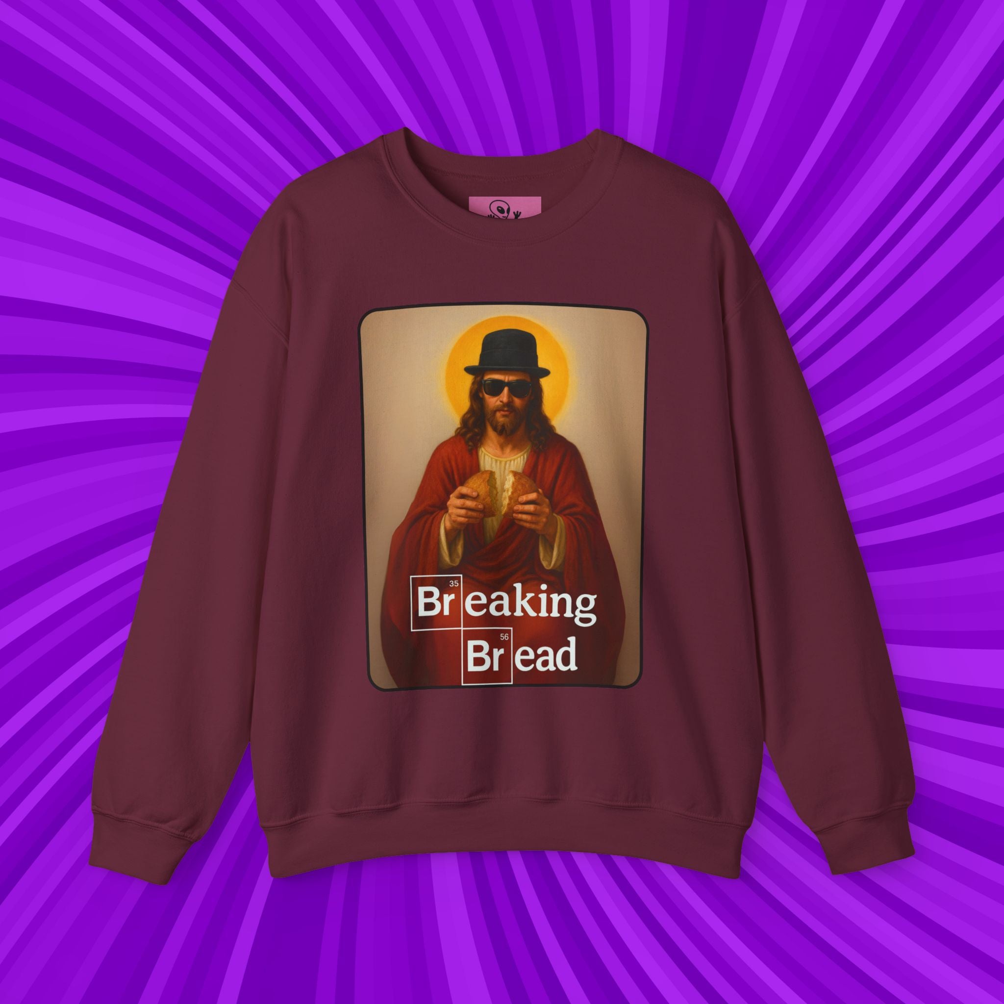 Breaking Bread Sweatshirt | Unisex Heavy Blend | Funny Meme Crewneck, Parody Streetwear