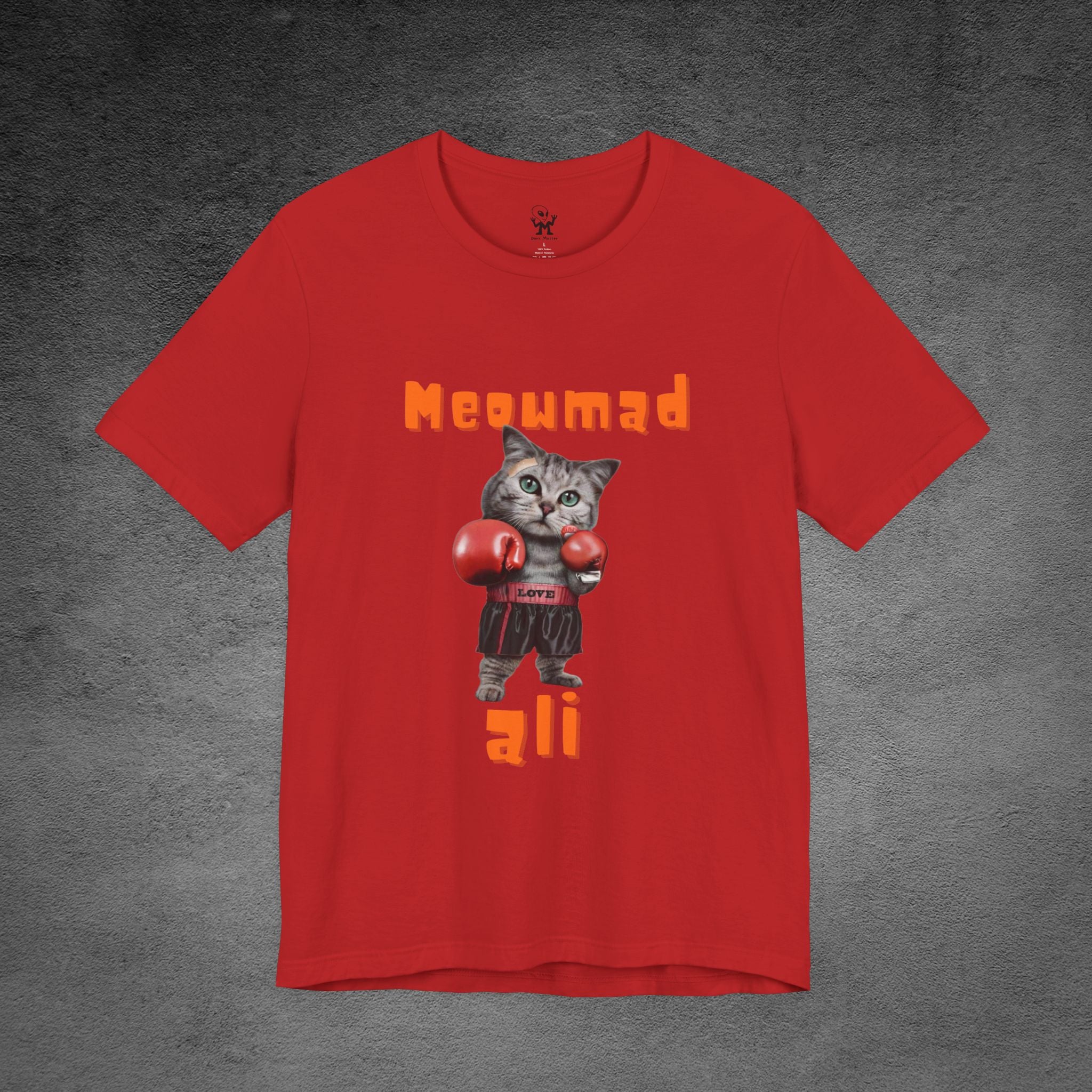 Meowmad Ali Cat Boxing T‑Shirt - Funny Cat Pun Boxing Tee for Cat Lovers, boxing humor, Animal puns