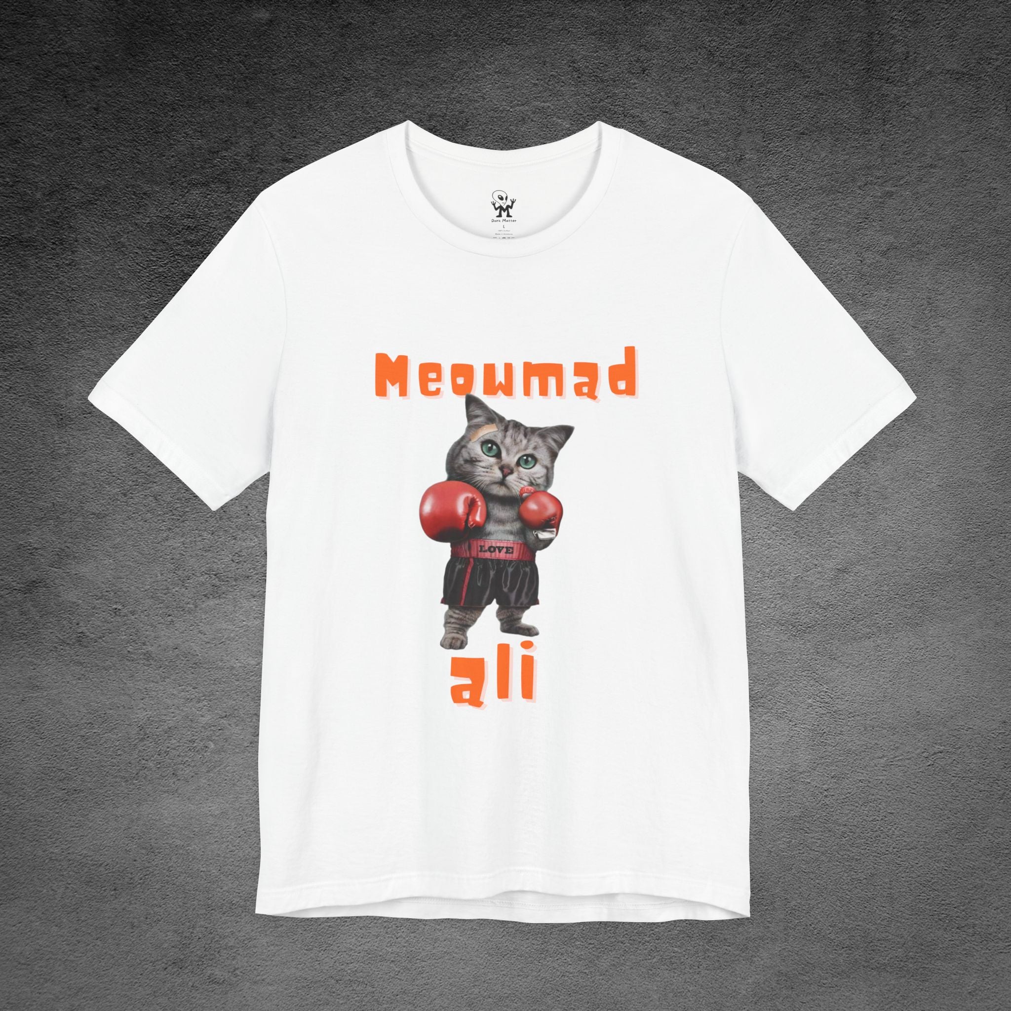 Meowmad Ali Cat Boxing T‑Shirt - Funny Cat Pun Boxing Tee for Cat Lovers, boxing humor, Animal puns