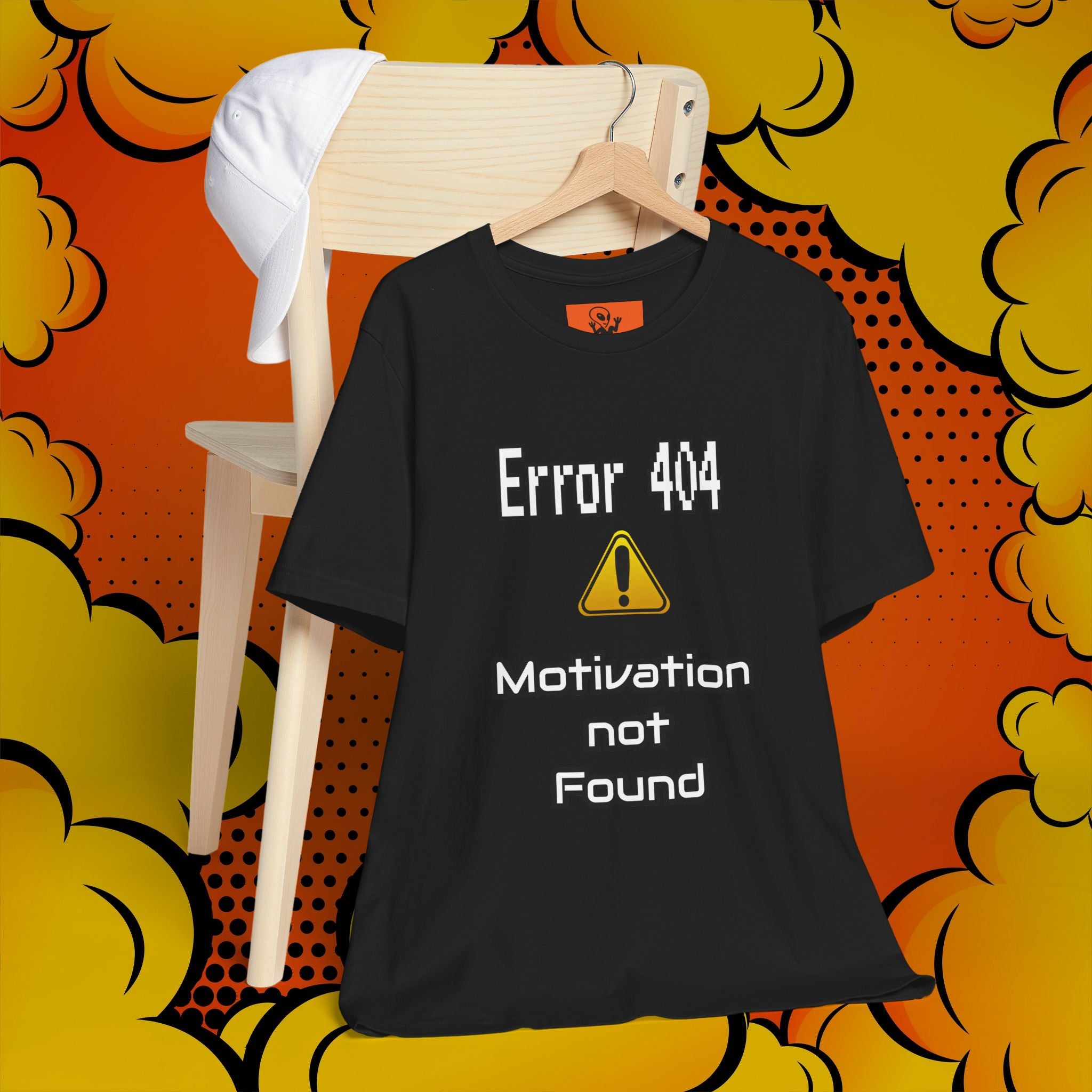 Error 404: Motivation Not Found T-Shirt | Funny Lazy Day Tee