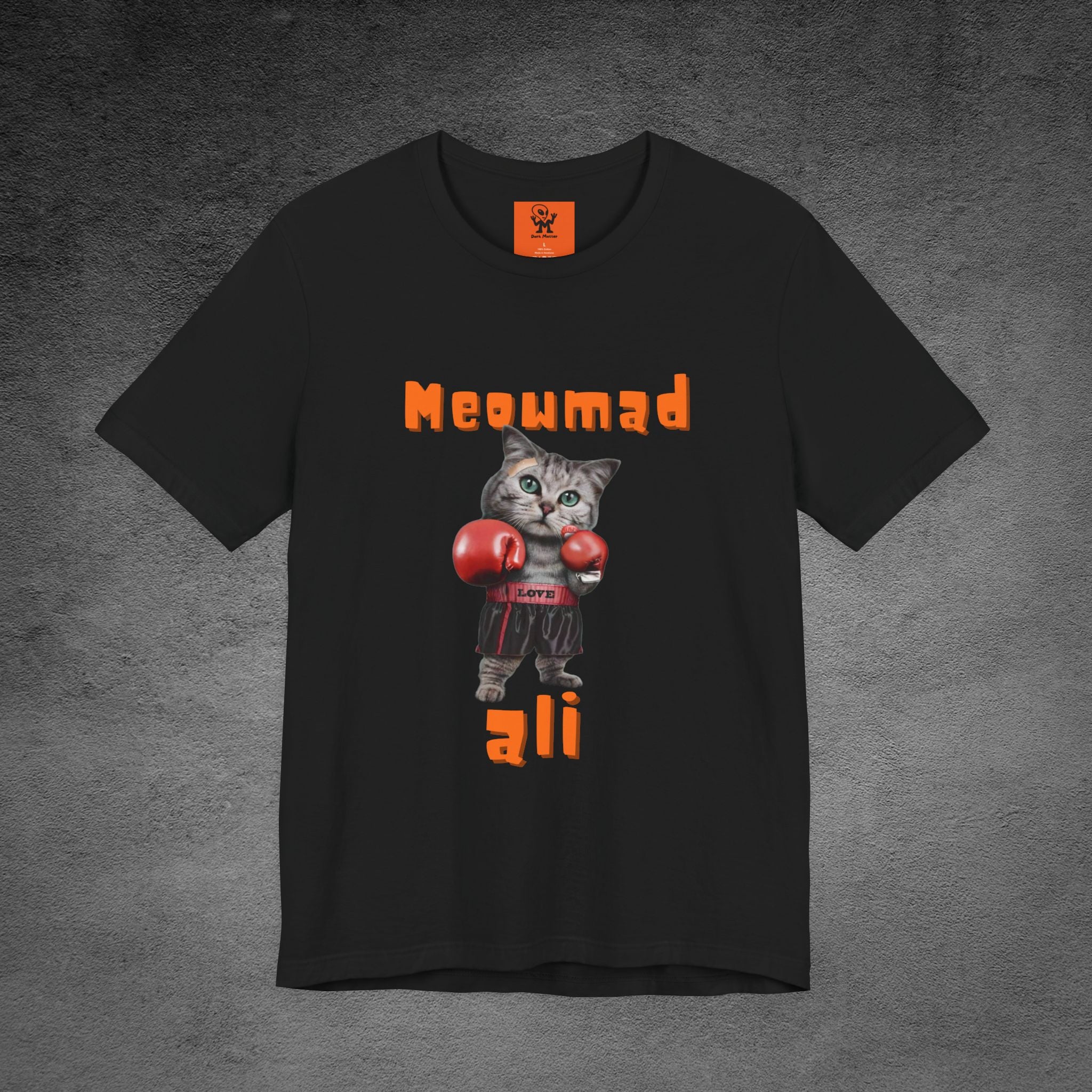Meowmad Ali Cat Boxing T‑Shirt - Funny Cat Pun Boxing Tee for Cat Lovers, boxing humor, Animal puns