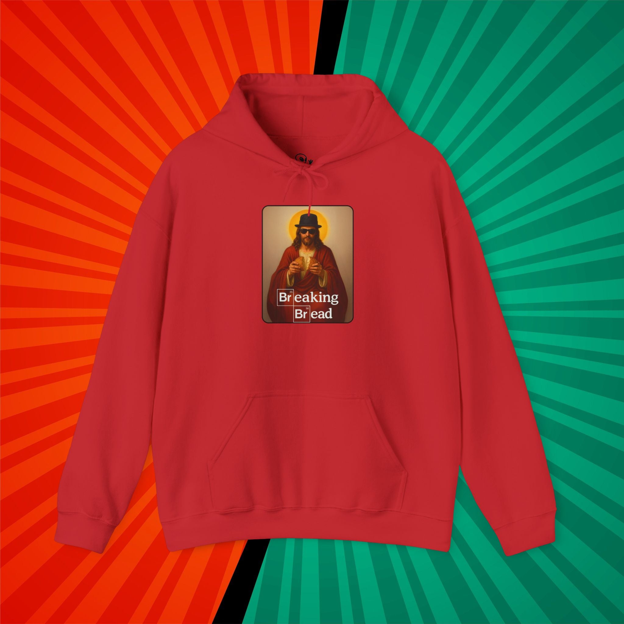 Breaking Bread Hoodie | Funny Jesus Parody | Dark Humor Streetwear | Unisex Heavy Blend