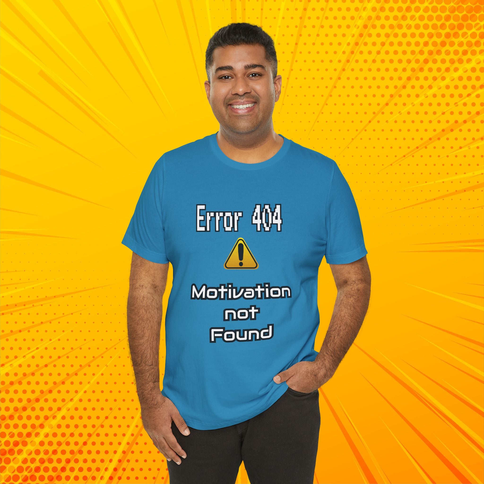 Error 404: Motivation Not Found T-Shirt | Funny Lazy Day Tee