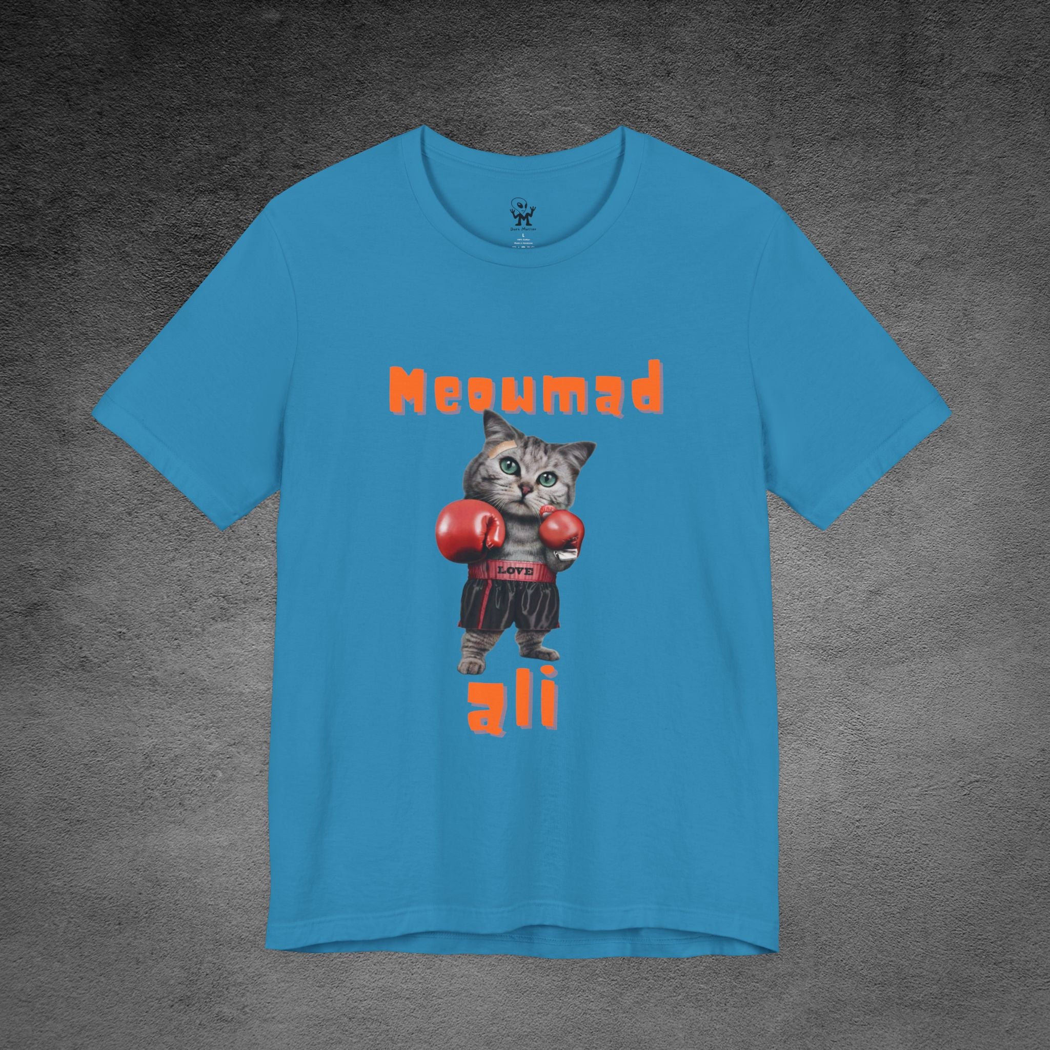 Meowmad Ali Cat Boxing T‑Shirt - Funny Cat Pun Boxing Tee for Cat Lovers, boxing humor, Animal puns