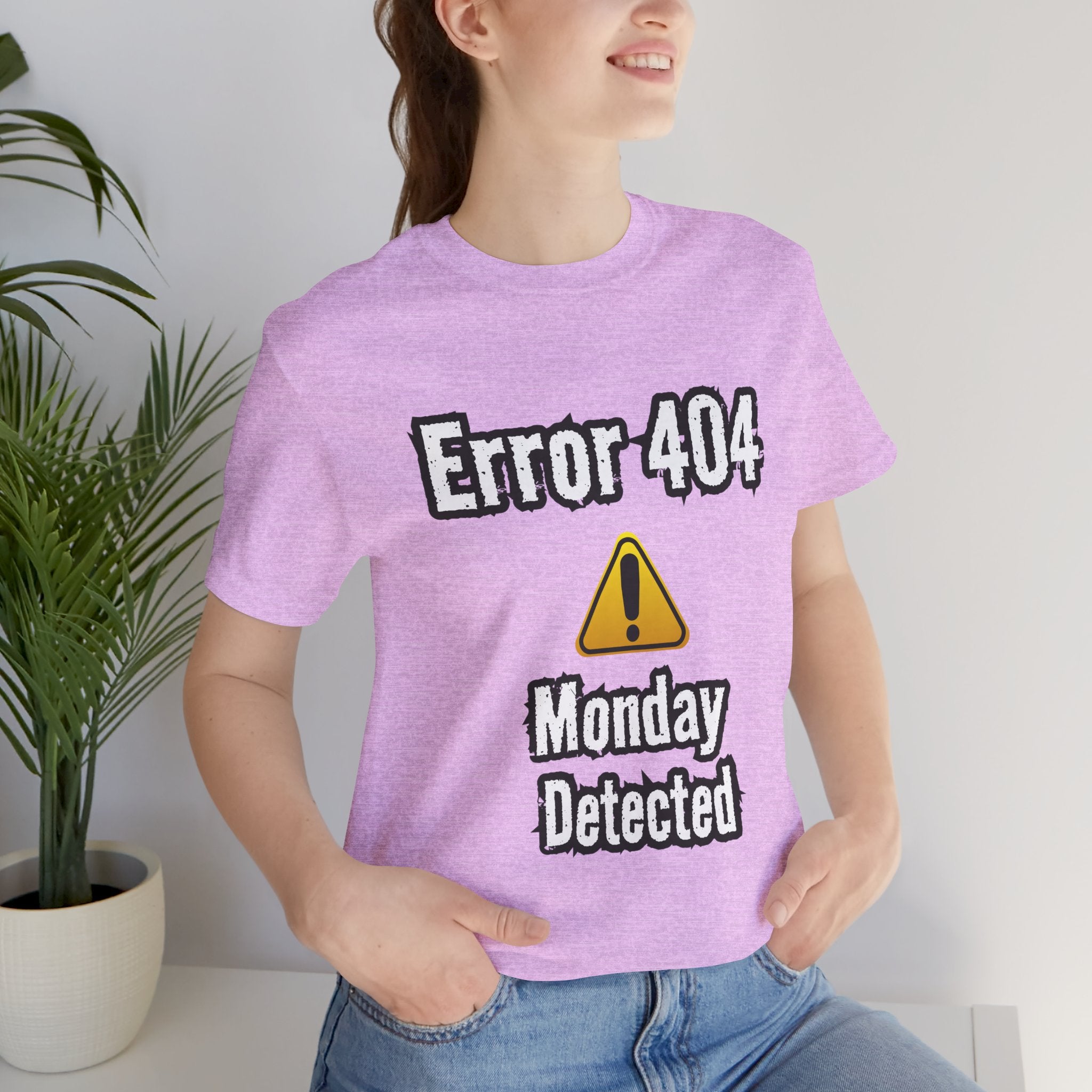 Error 404: Monday Detected T‑Shirt — Funny Tech Humor Tee for Geeks & Monday Haters