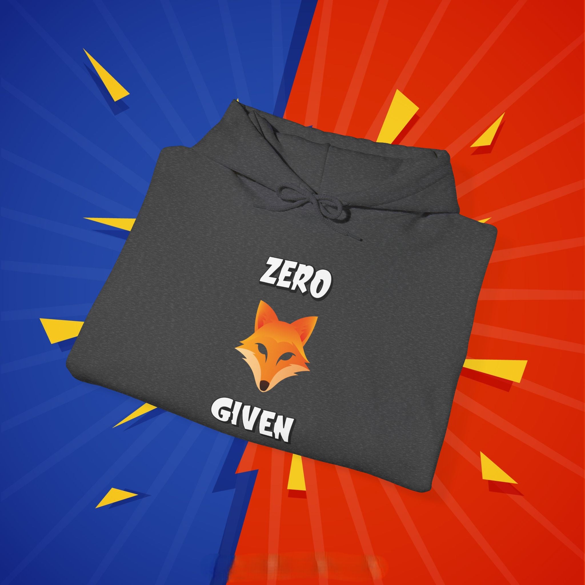 🦊Zero Fox Given Hoodie | Funny animal Pun Sarcastic Hoodie| Dark Humor Streetwear | Unisex Heavy Blend
