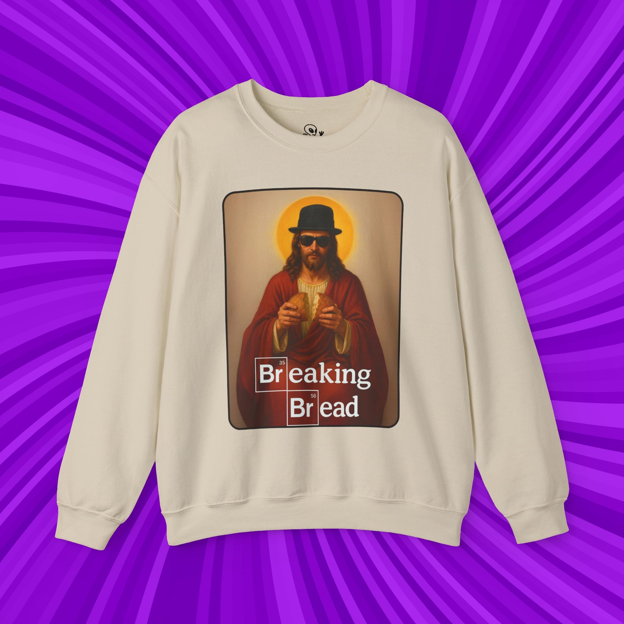 Breaking Bread Sweatshirt | Unisex Heavy Blend | Funny Meme Crewneck, Parody Streetwear