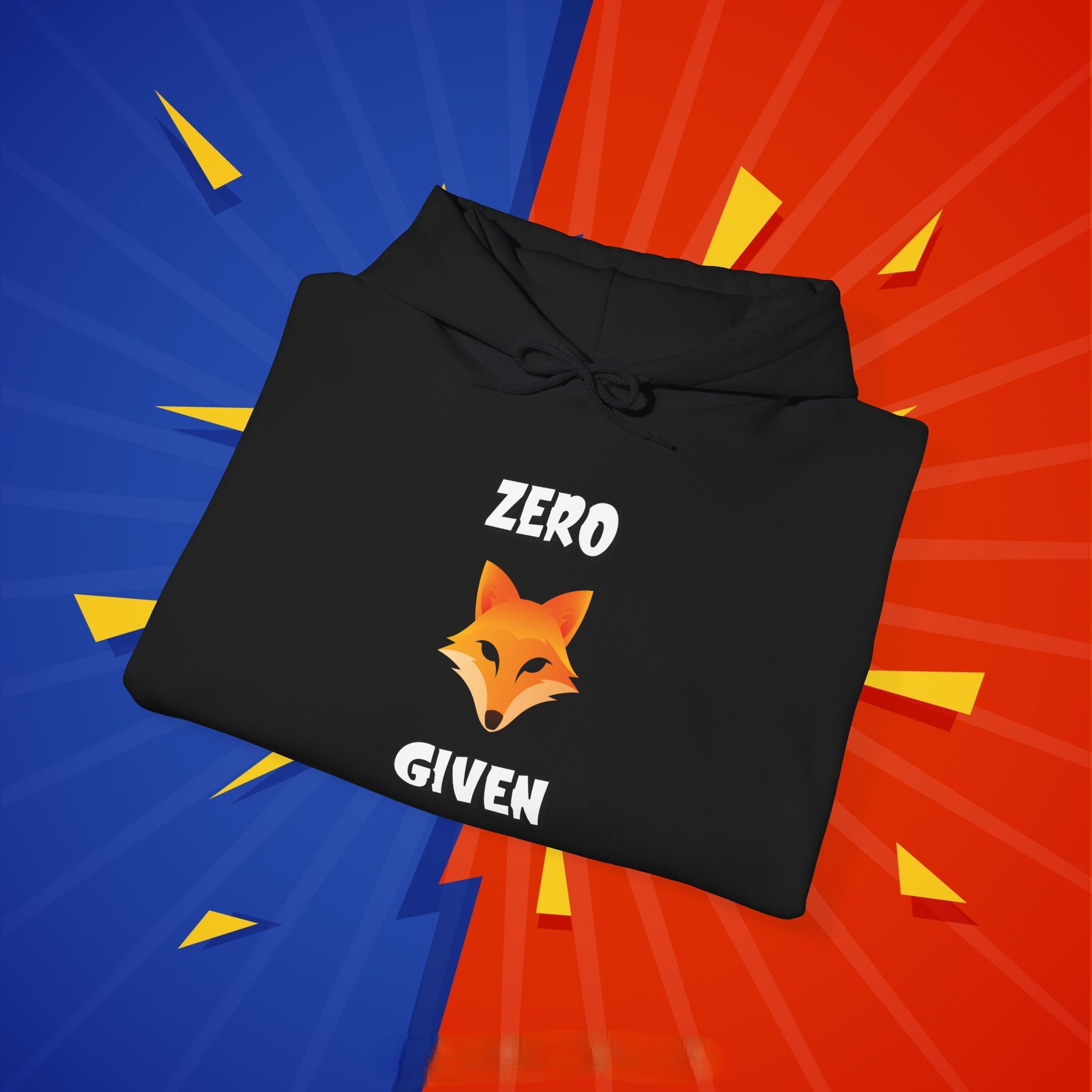 🦊Zero Fox Given Hoodie | Funny animal Pun Sarcastic Hoodie| Dark Humor Streetwear | Unisex Heavy Blend
