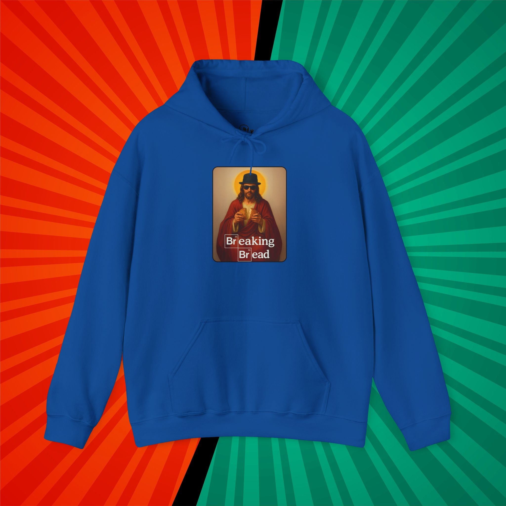 Breaking Bread Hoodie | Funny Jesus Parody | Dark Humor Streetwear | Unisex Heavy Blend