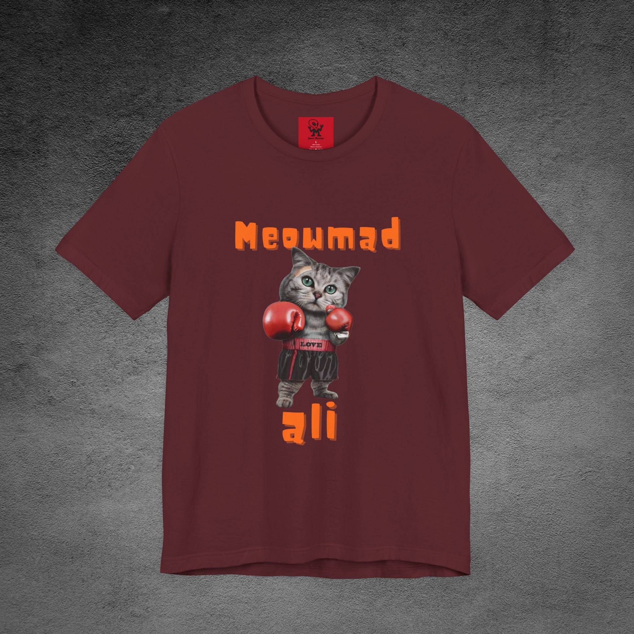 Meowmad Ali Cat Boxing T‑Shirt - Funny Cat Pun Boxing Tee for Cat Lovers, boxing humor, Animal puns