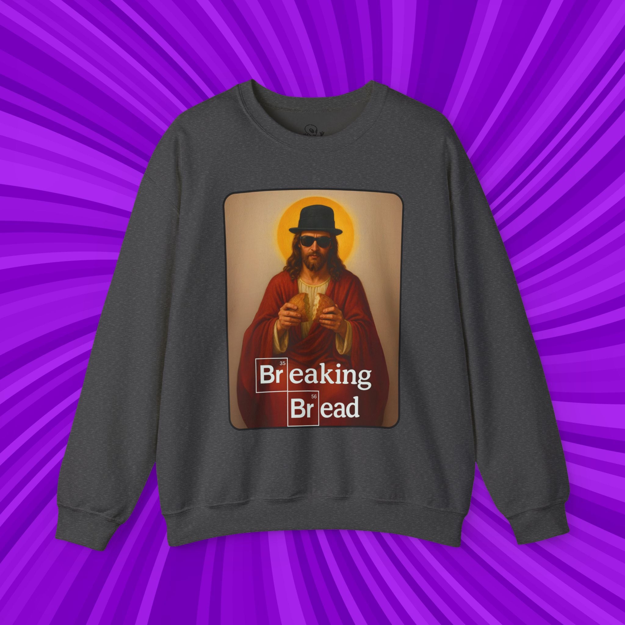 Breaking Bread Sweatshirt | Unisex Heavy Blend | Funny Meme Crewneck, Parody Streetwear