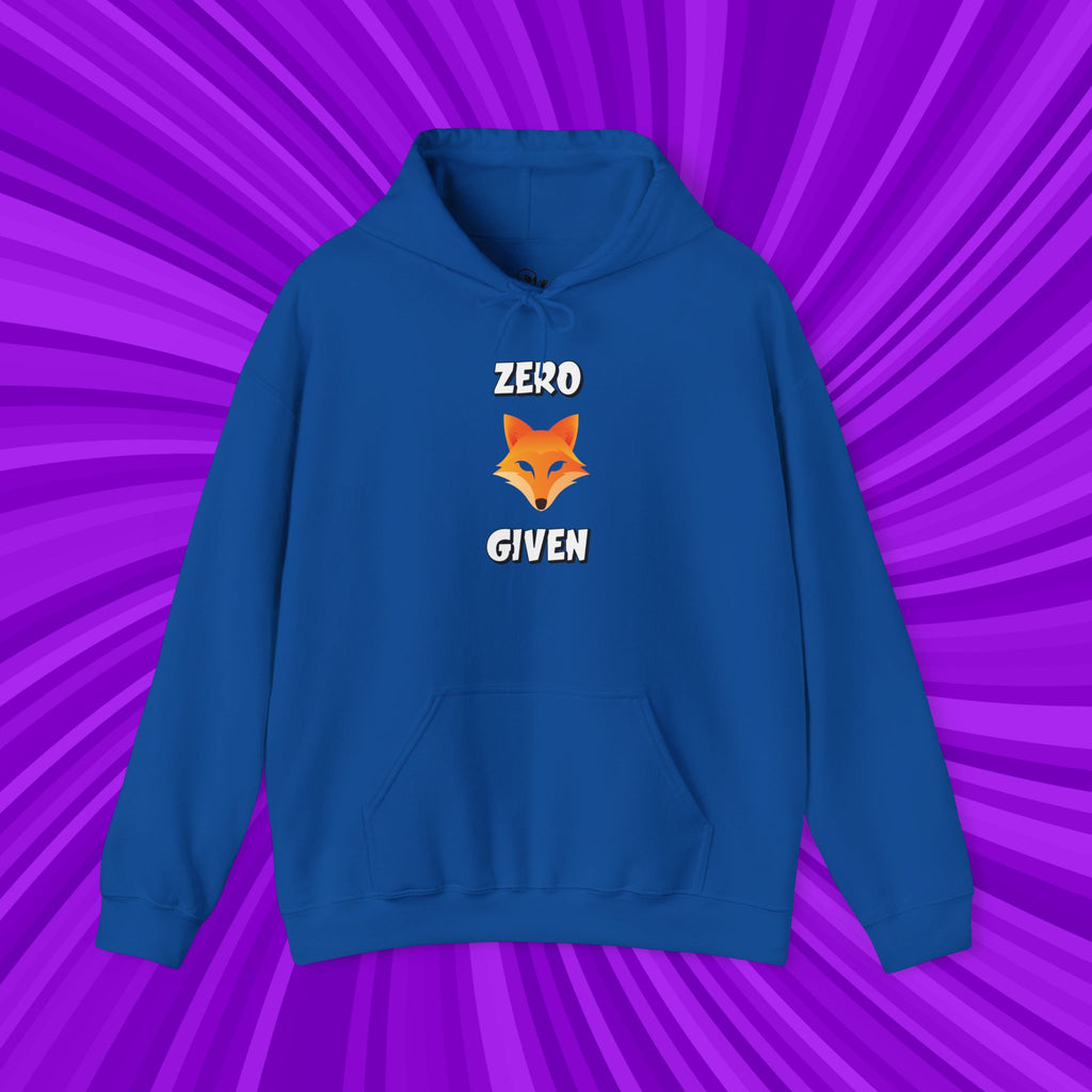🦊Zero Fox Given Hoodie | Funny animal Pun Sarcastic Hoodie| Dark Humor Streetwear | Unisex Heavy Blend