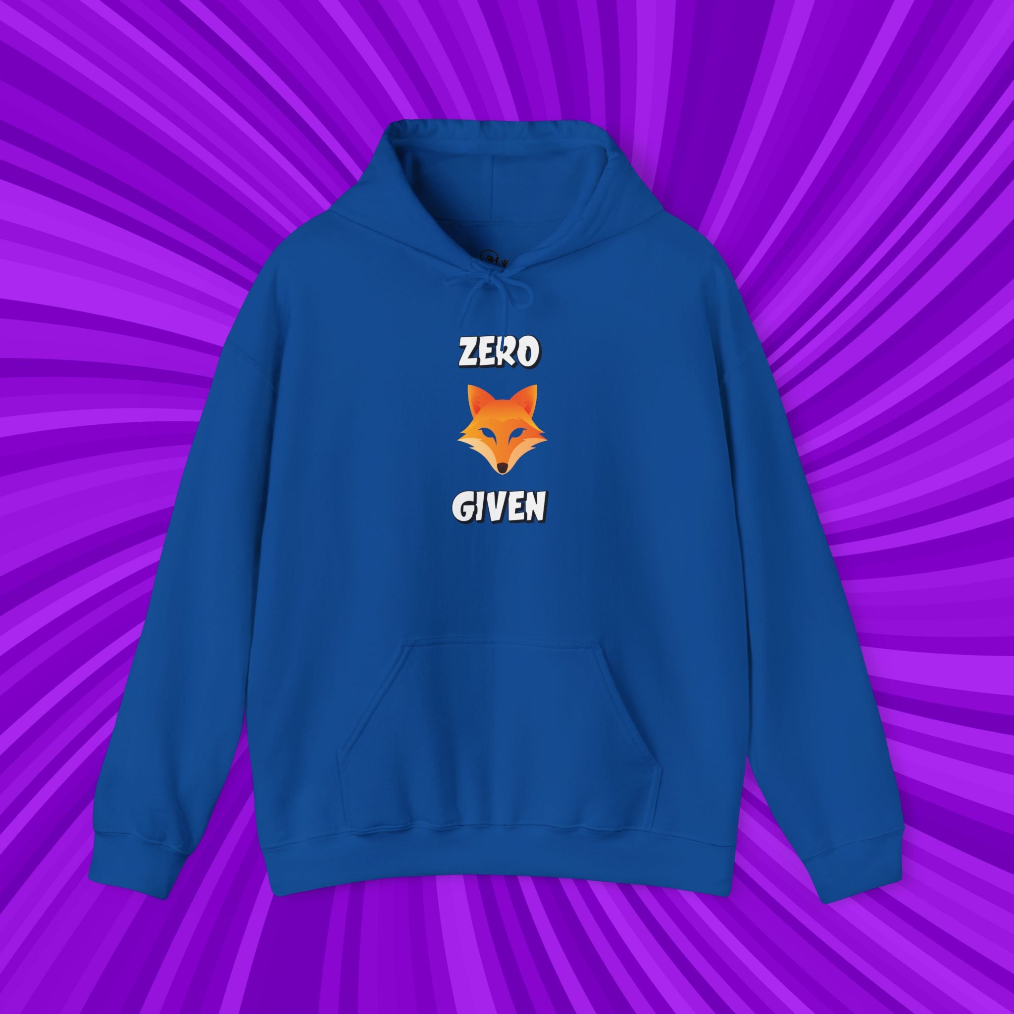 🦊Zero Fox Given Hoodie | Funny animal Pun Sarcastic Hoodie| Dark Humor Streetwear | Unisex Heavy Blend